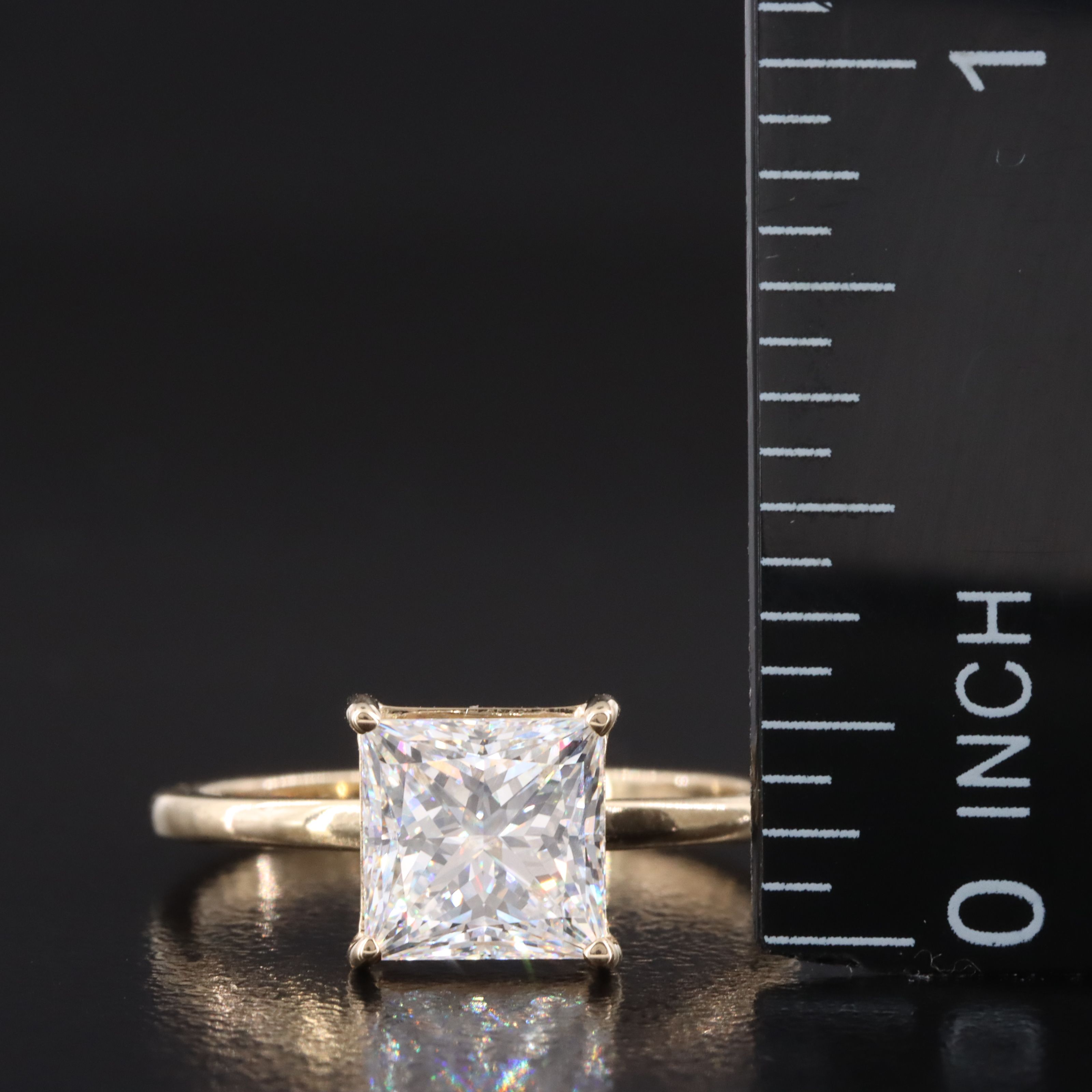 14K 2.03 CT Lab Grown Diamond Solitaire Ring with IGI Report