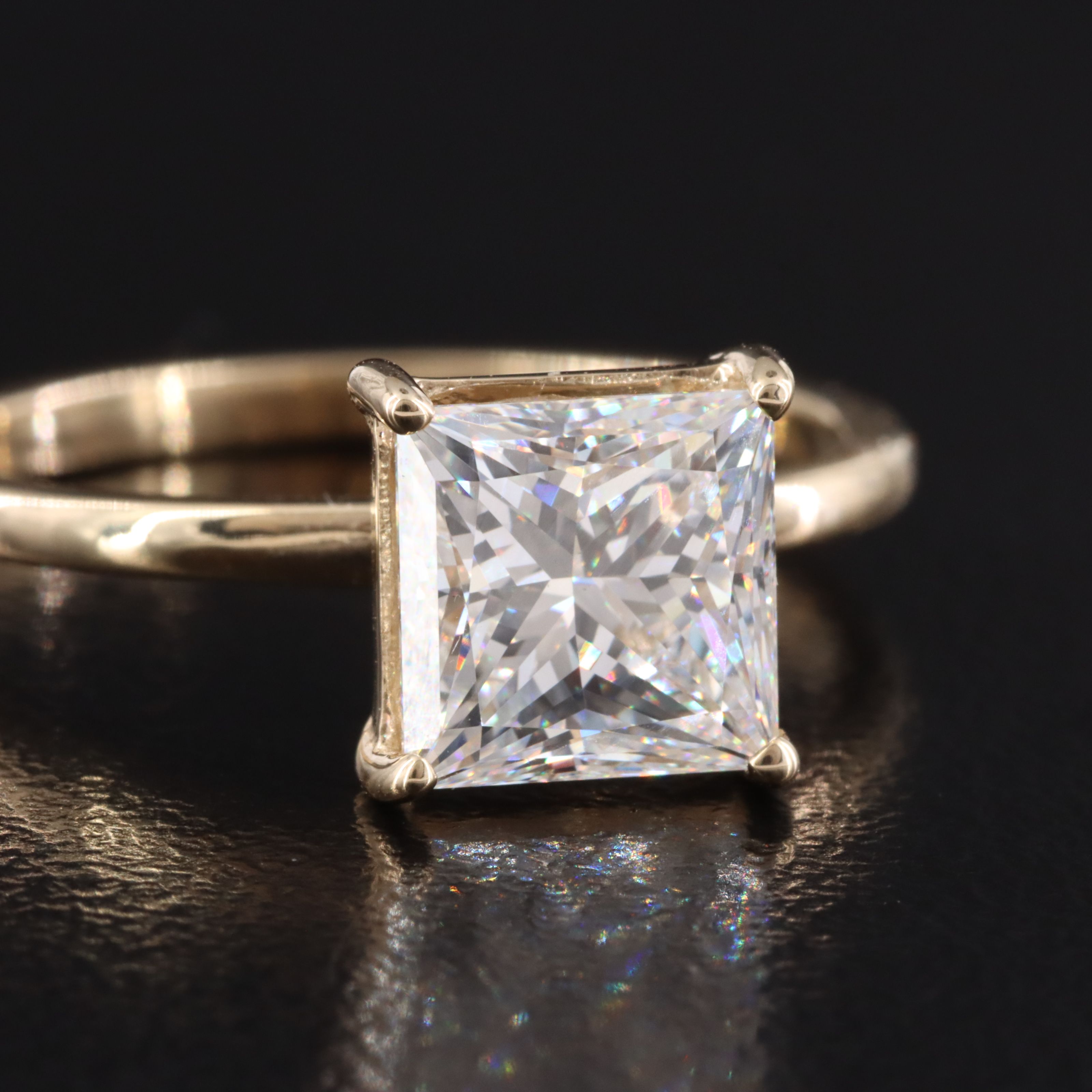 14K 2.03 CT Lab Grown Diamond Solitaire Ring with IGI Report