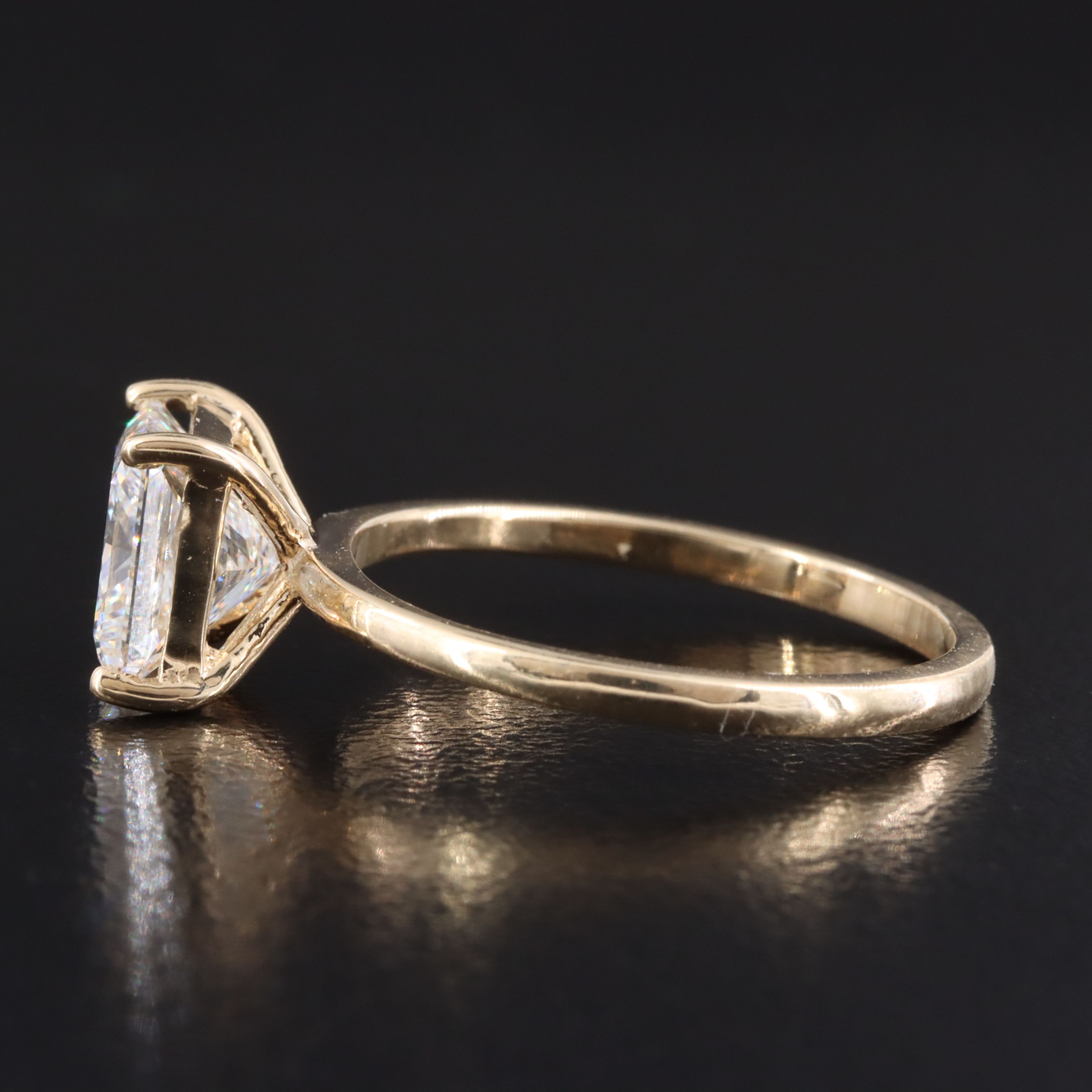 14K 2.03 CT Lab Grown Diamond Solitaire Ring with IGI Report