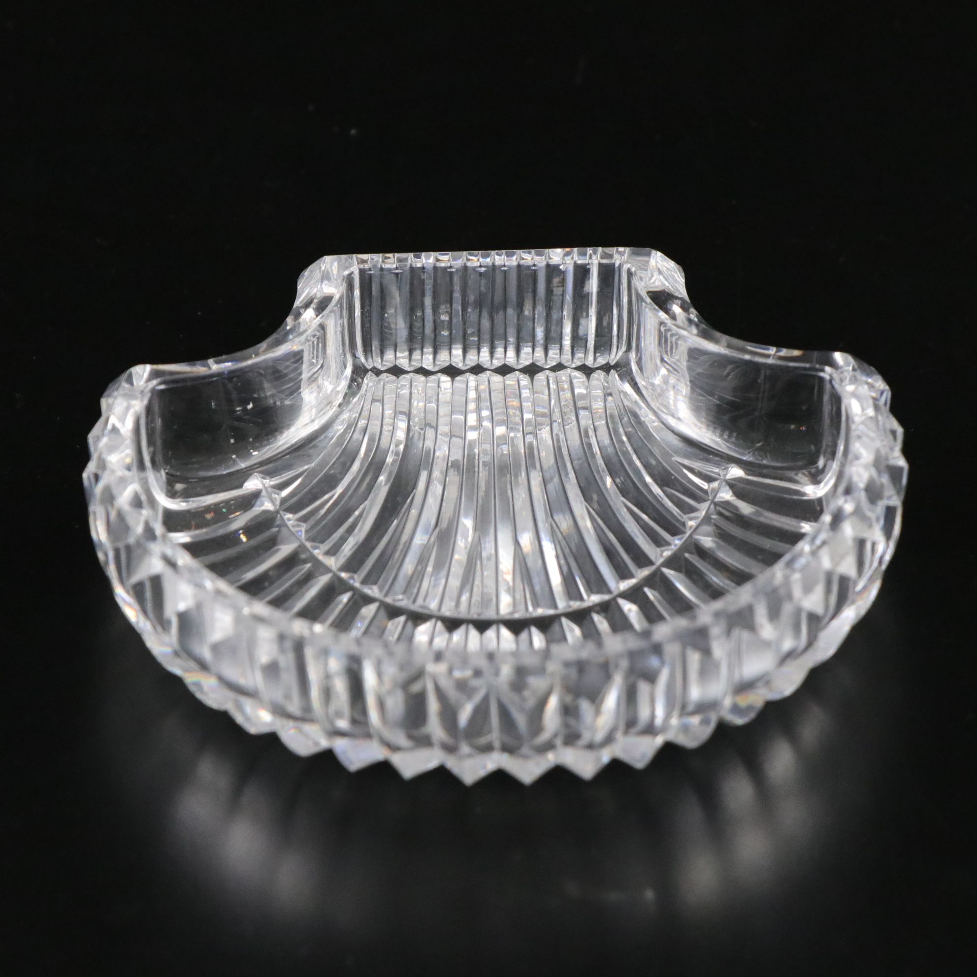 Waterford Cut Crystal Bud Vase and Sea Shell Vanity Tray