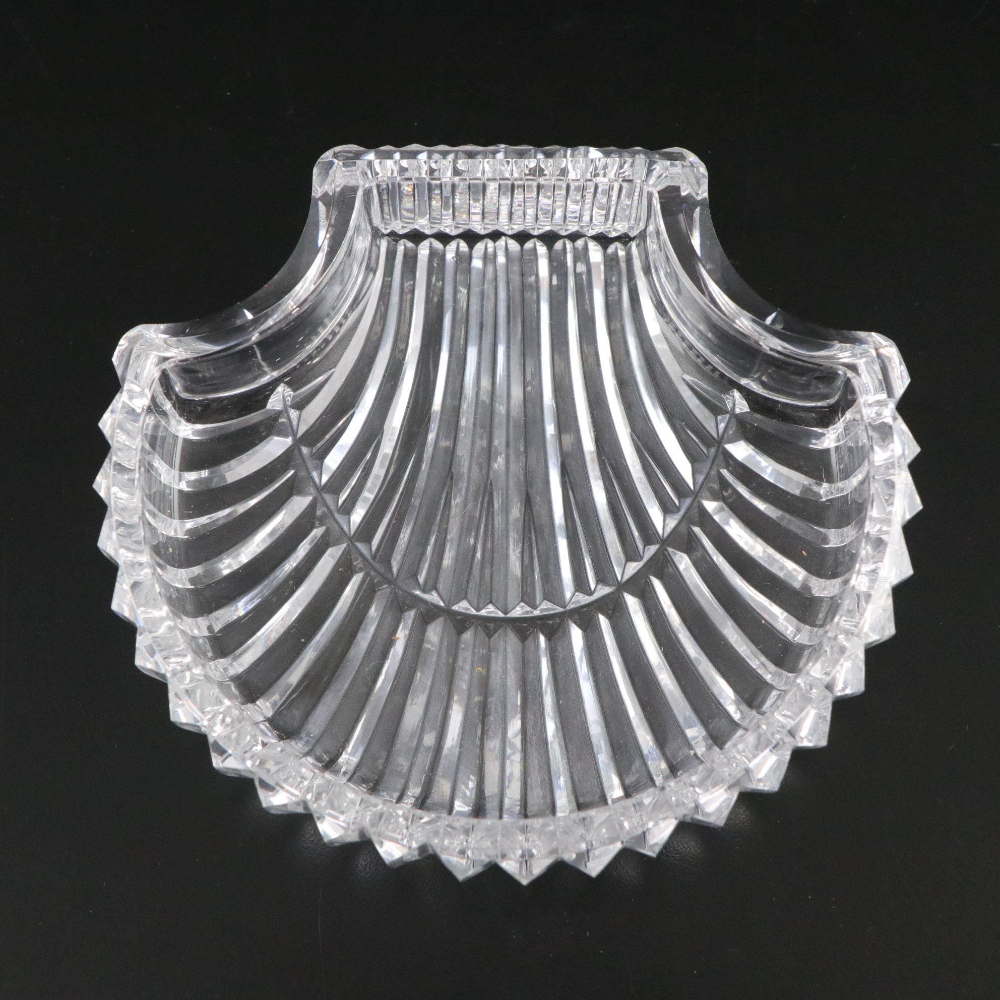Waterford Cut Crystal Bud Vase and Sea Shell Vanity Tray