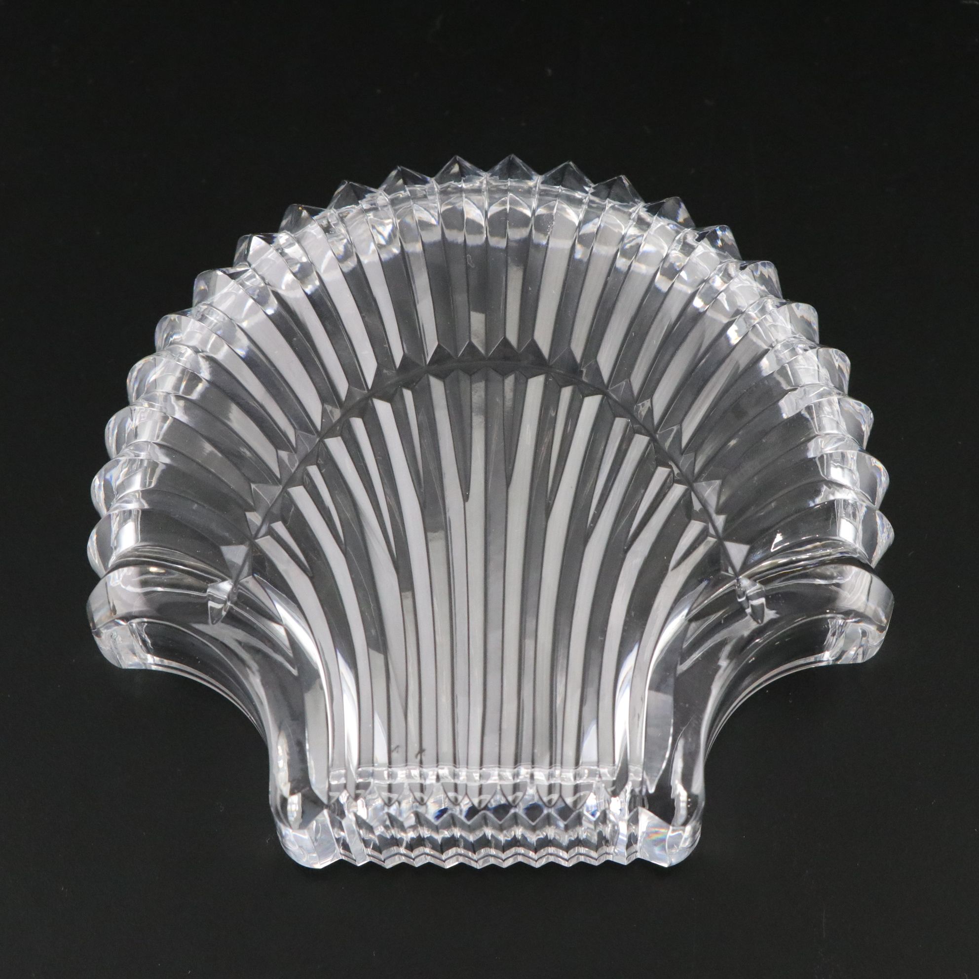Waterford Cut Crystal Bud Vase and Sea Shell Vanity Tray
