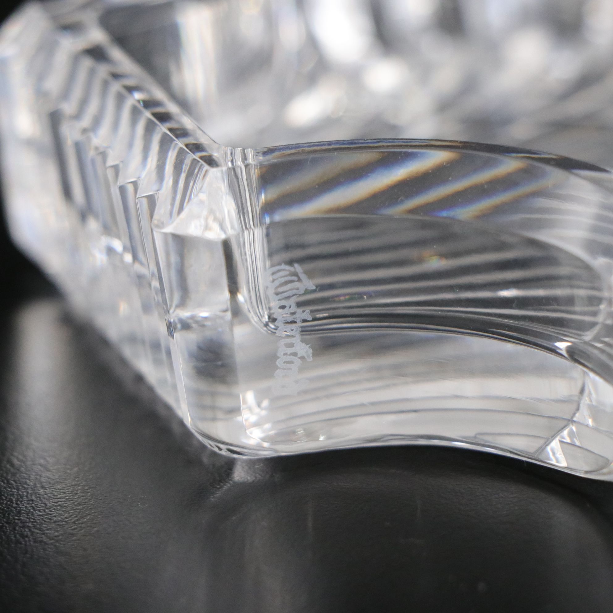 Waterford Cut Crystal Bud Vase and Sea Shell Vanity Tray