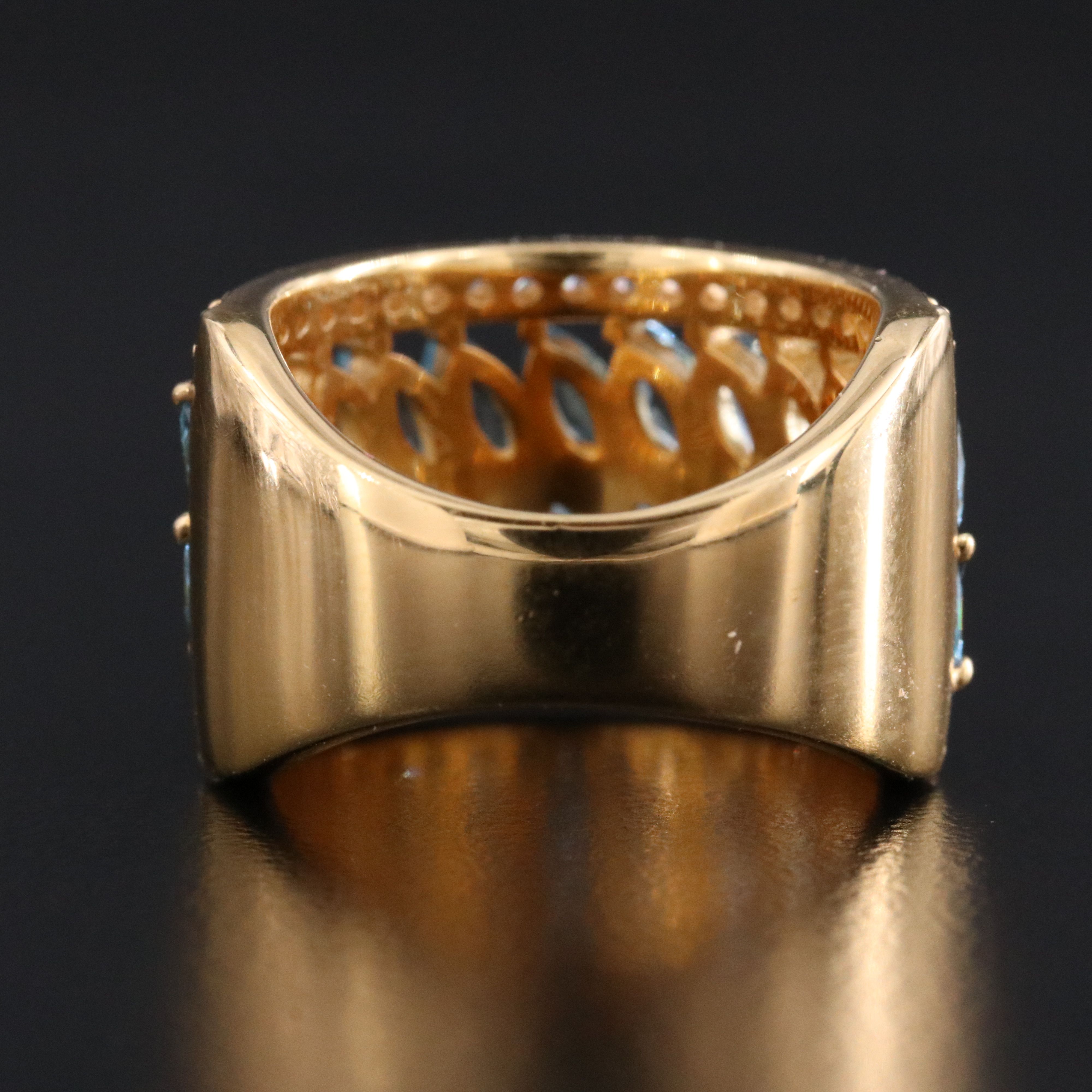 Sterling Topaz and White Topaz Band