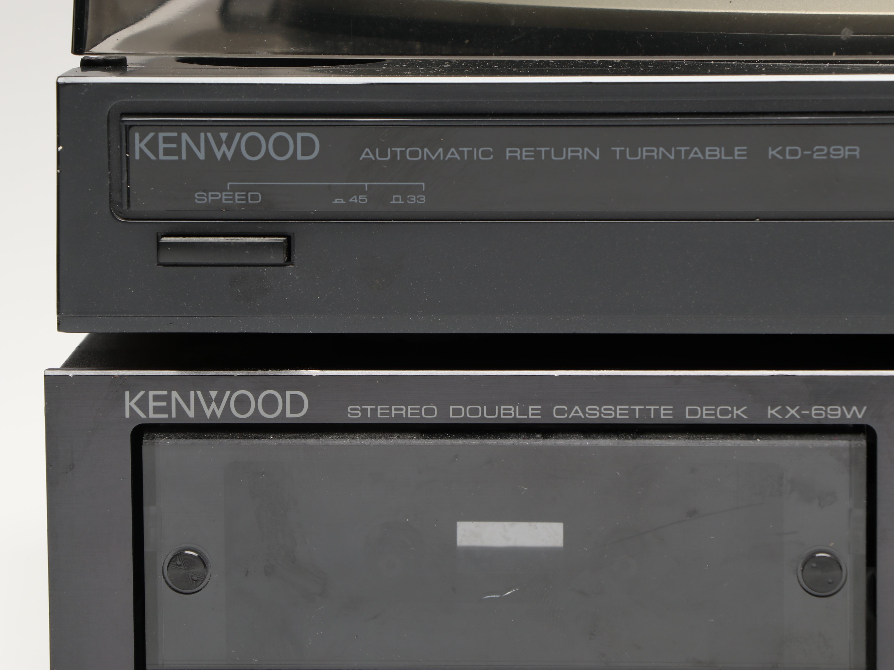 Kenwood KX-69W Cassette Deck and KD-29R Automatic Return Turntable