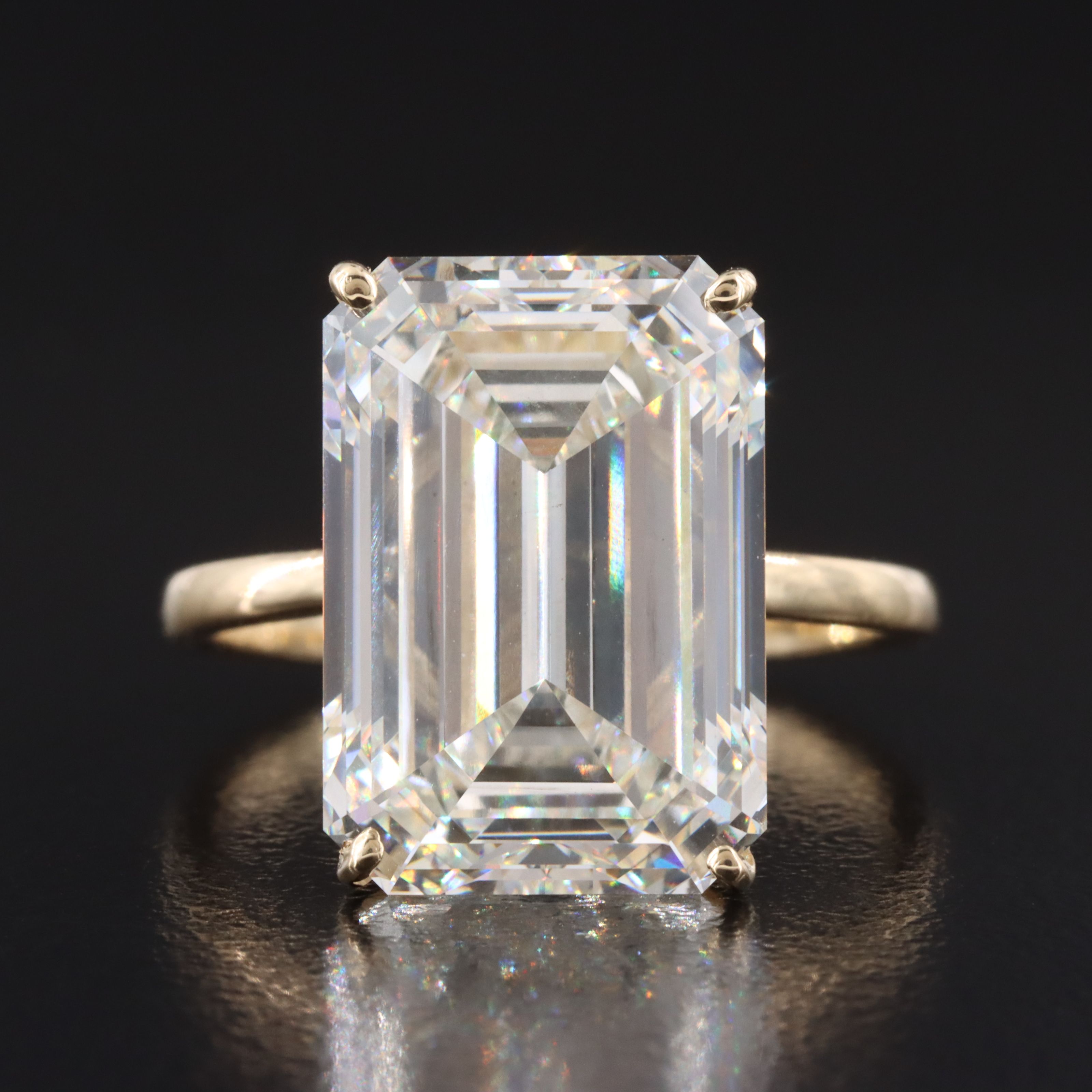 14K 12.52 CT Lab Grown Diamond Solitaire Ring with IGI Report