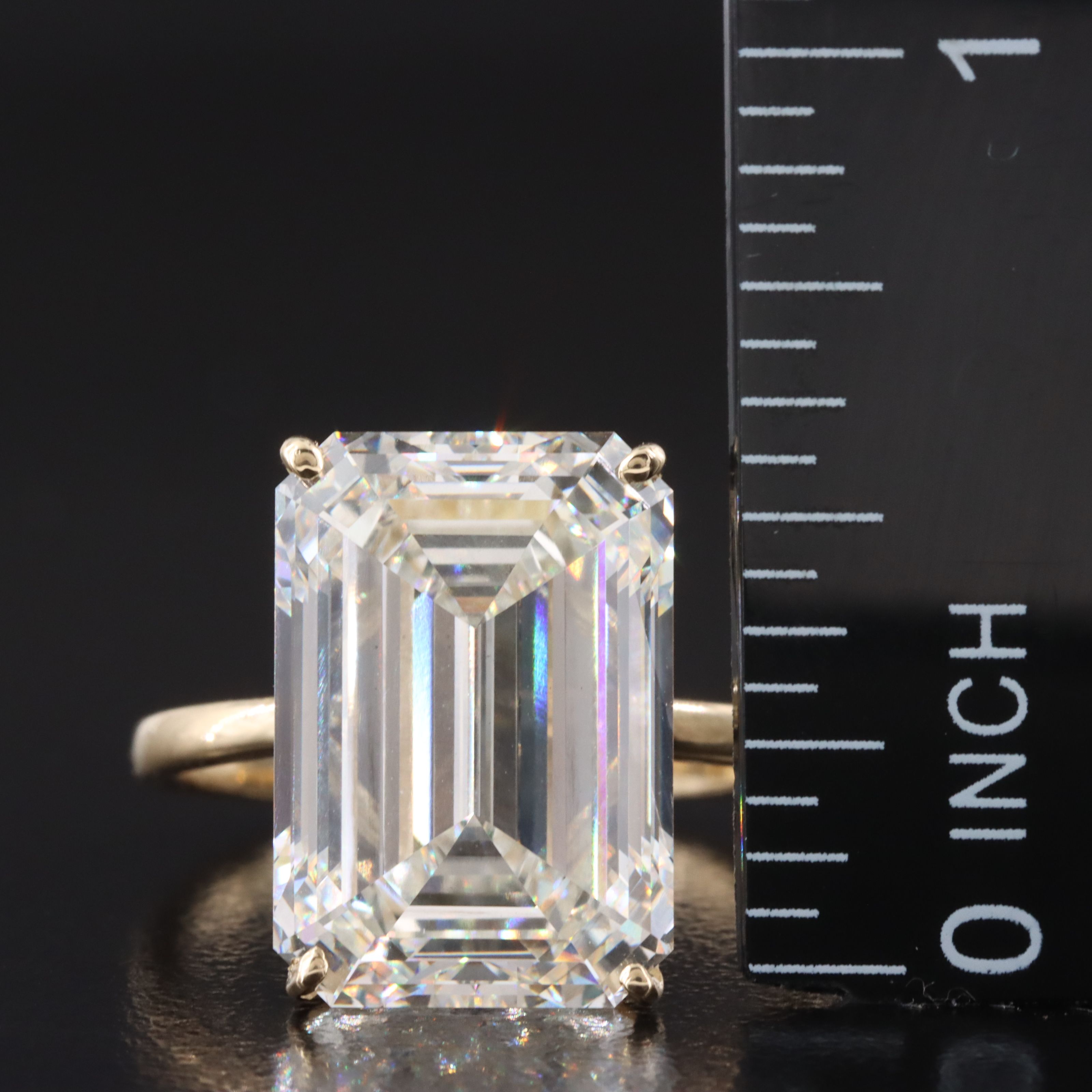 14K 12.52 CT Lab Grown Diamond Solitaire Ring with IGI Report