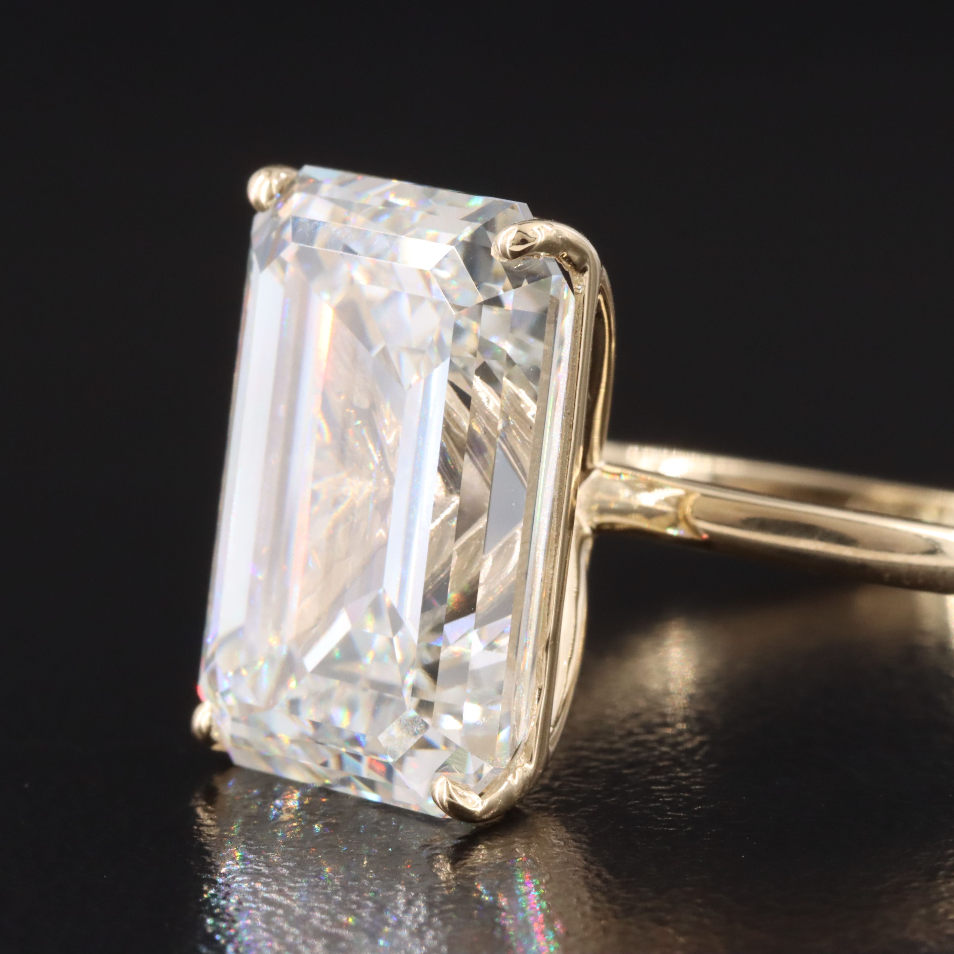 14K 12.52 CT Lab Grown Diamond Solitaire Ring with IGI Report