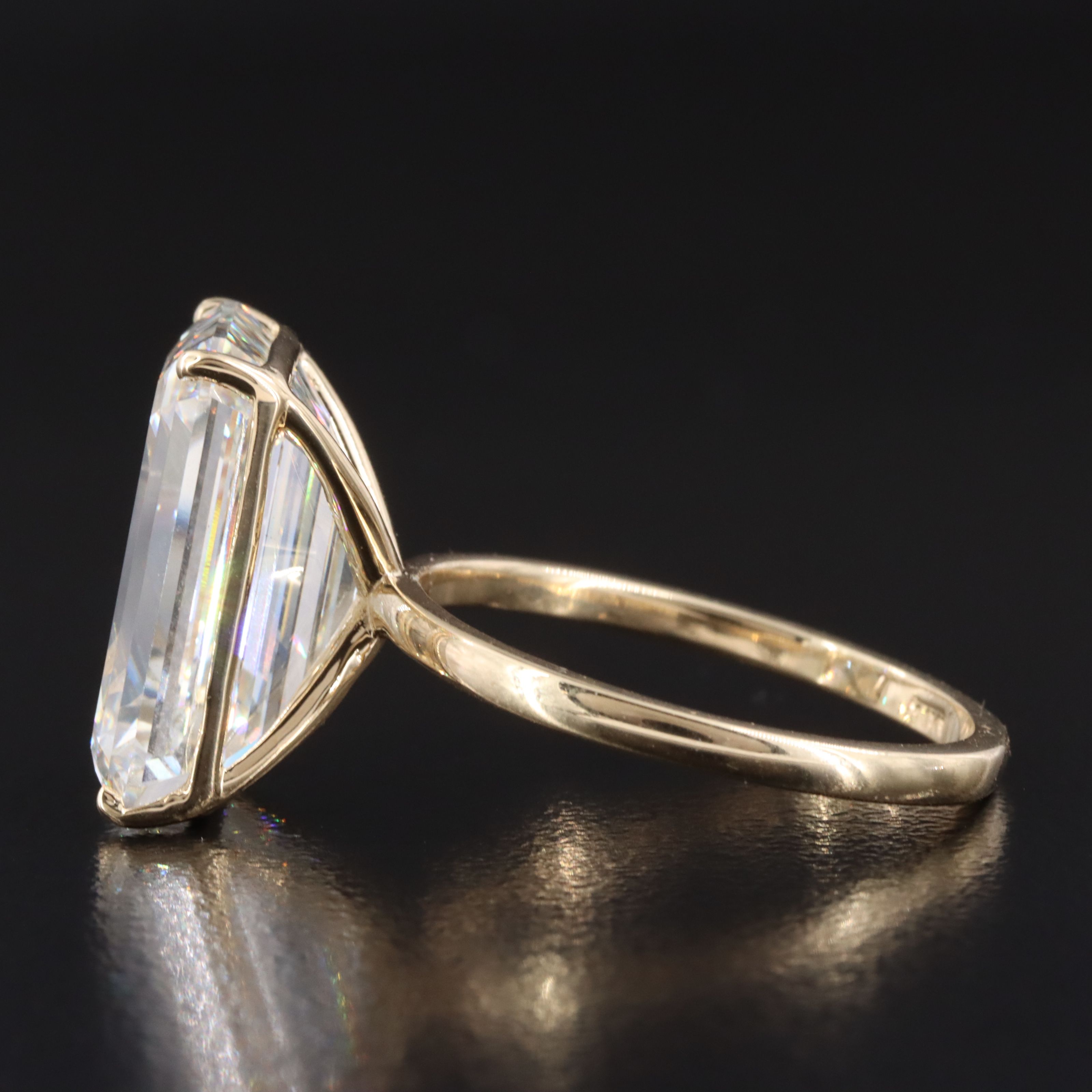 14K 12.52 CT Lab Grown Diamond Solitaire Ring with IGI Report