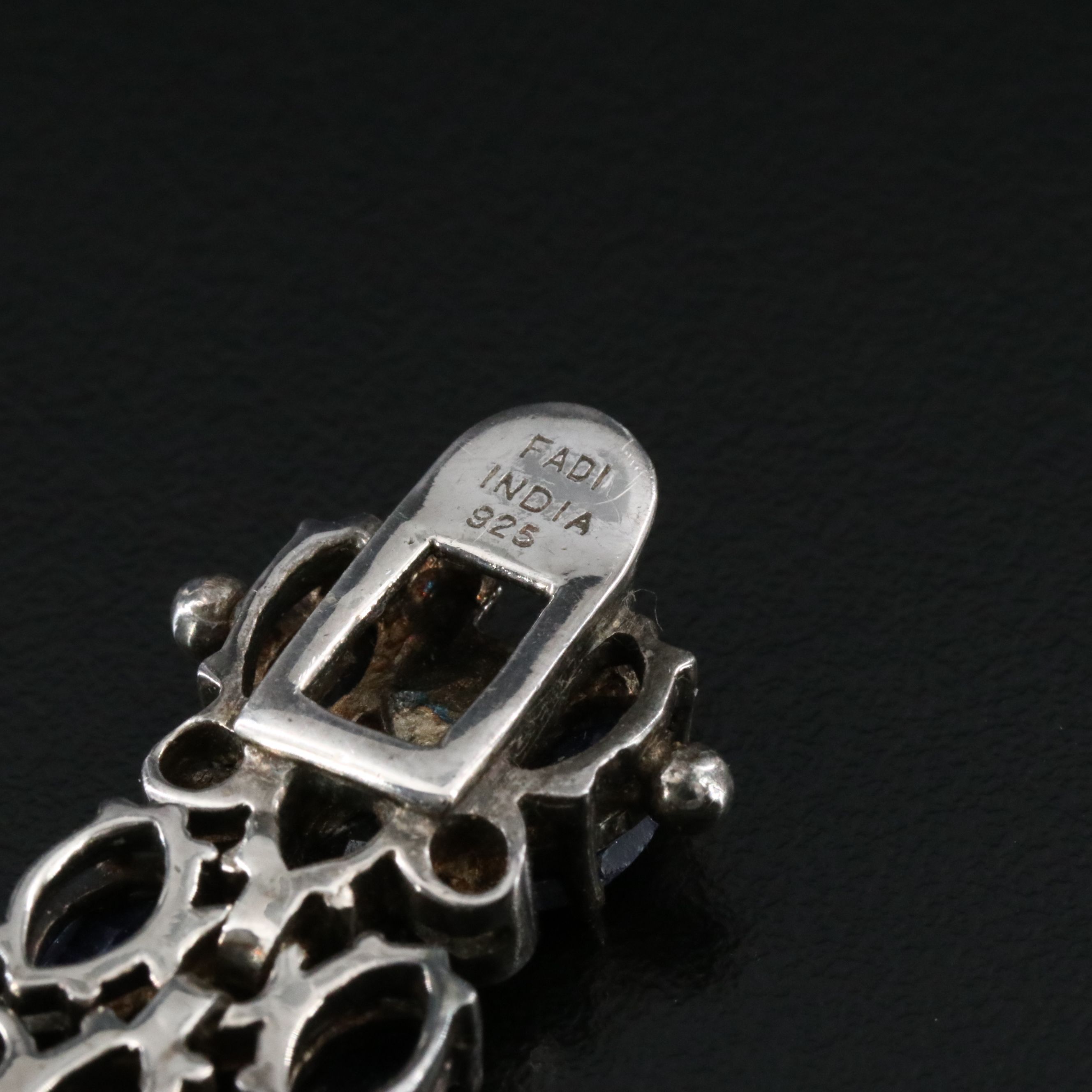 Sterling Filled Corundum and Daimond Accented Bracelet