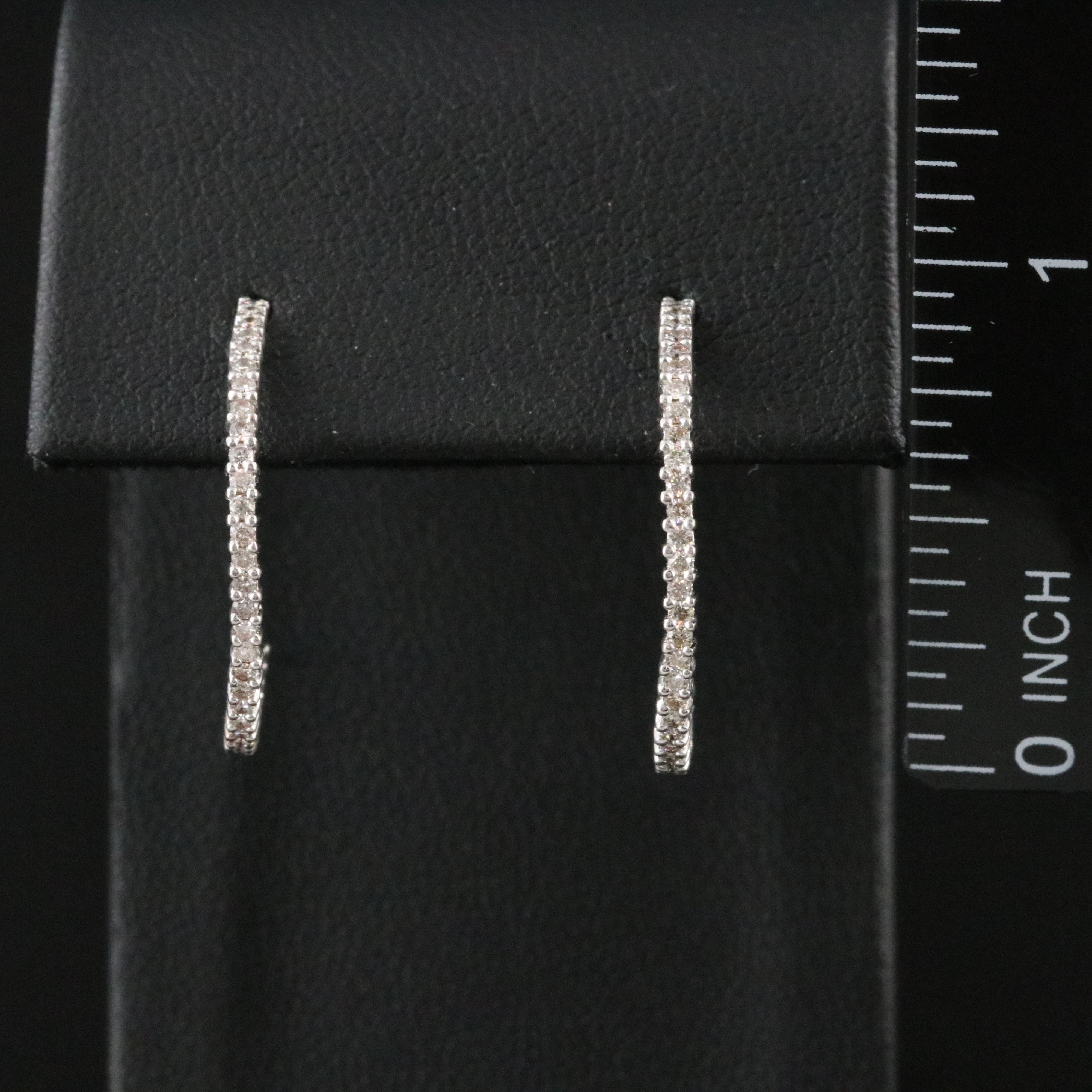 14K 0.45 CTW Diamond Half Hoop Earrings