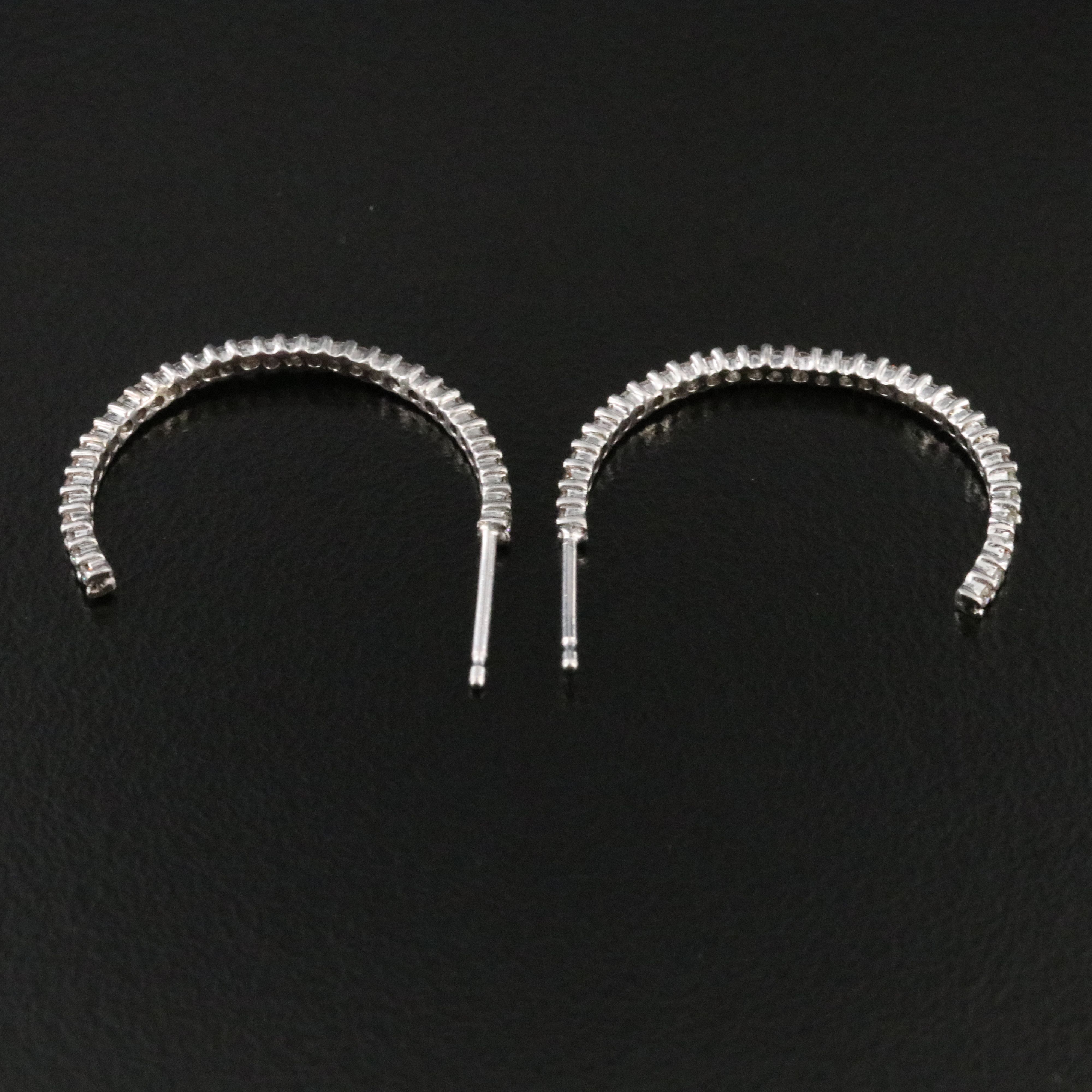 14K 0.45 CTW Diamond Half Hoop Earrings