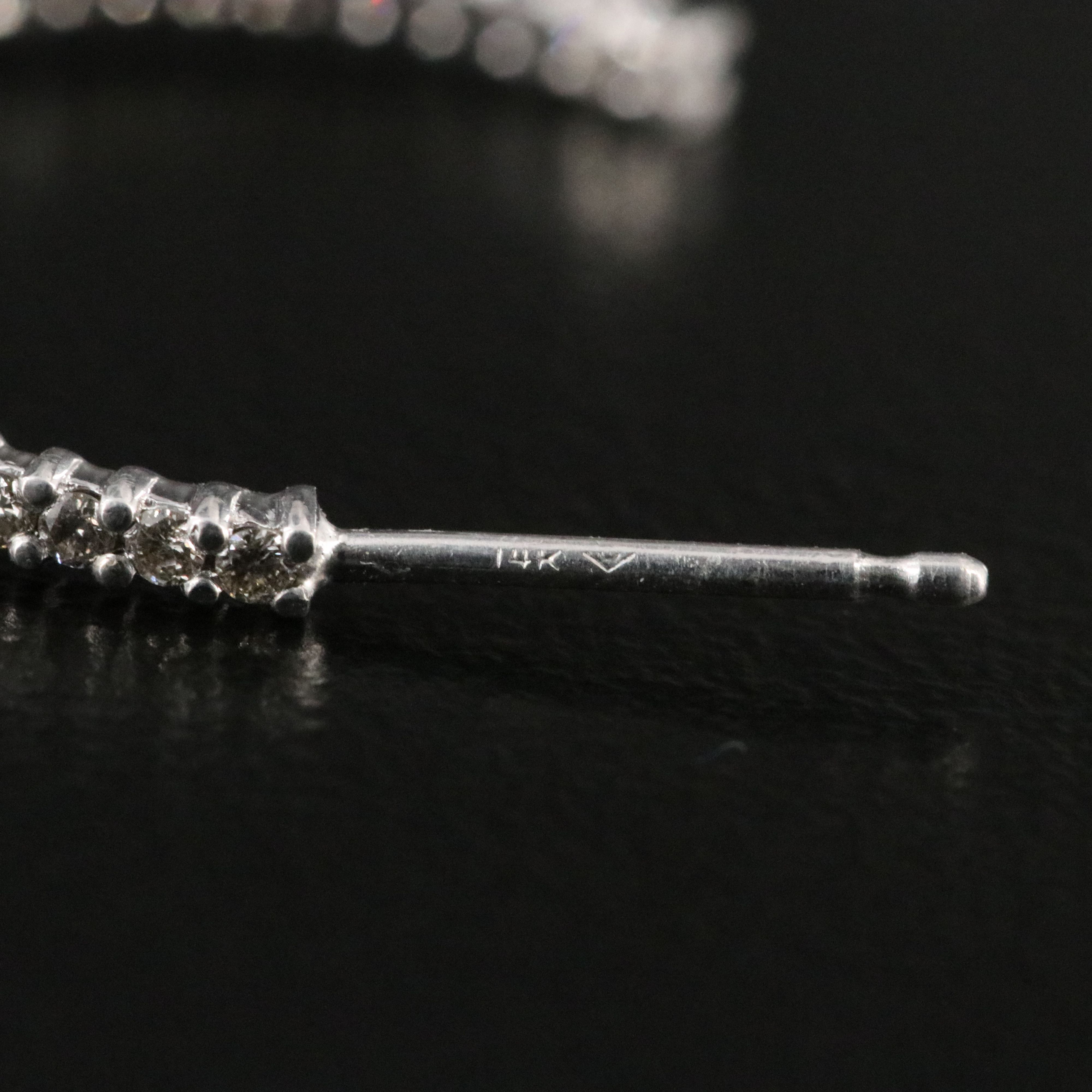 14K 0.45 CTW Diamond Half Hoop Earrings