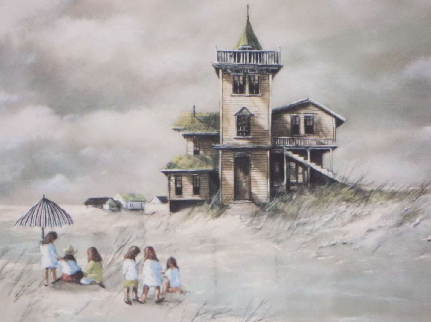 Robert Fabe Offset Lithograph "Beach House," Late 20th Century