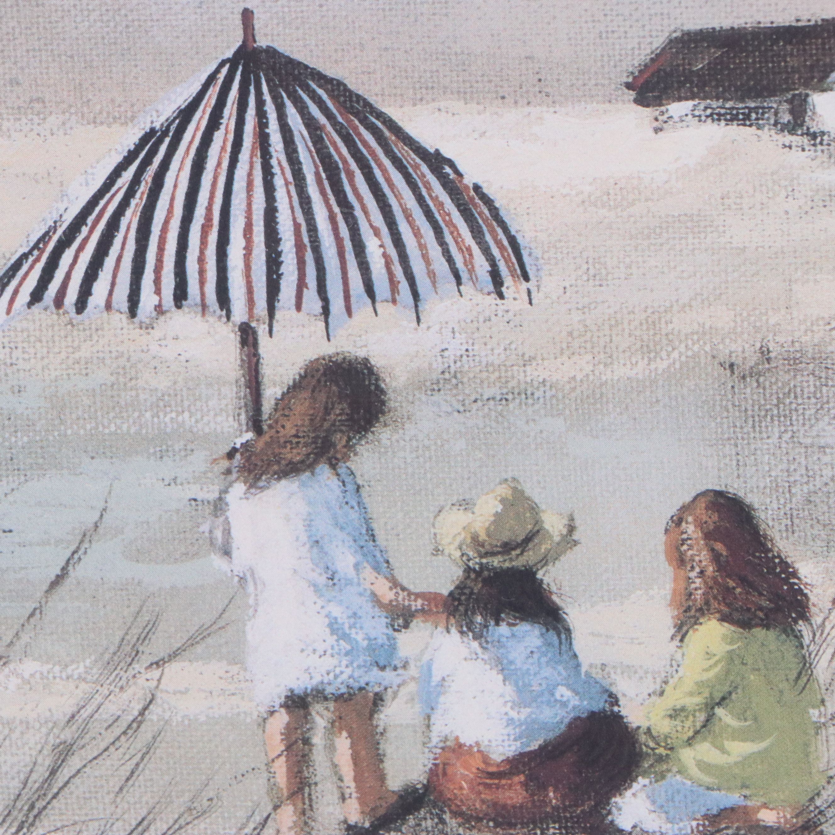 Robert Fabe Offset Lithograph "Beach House," Late 20th Century