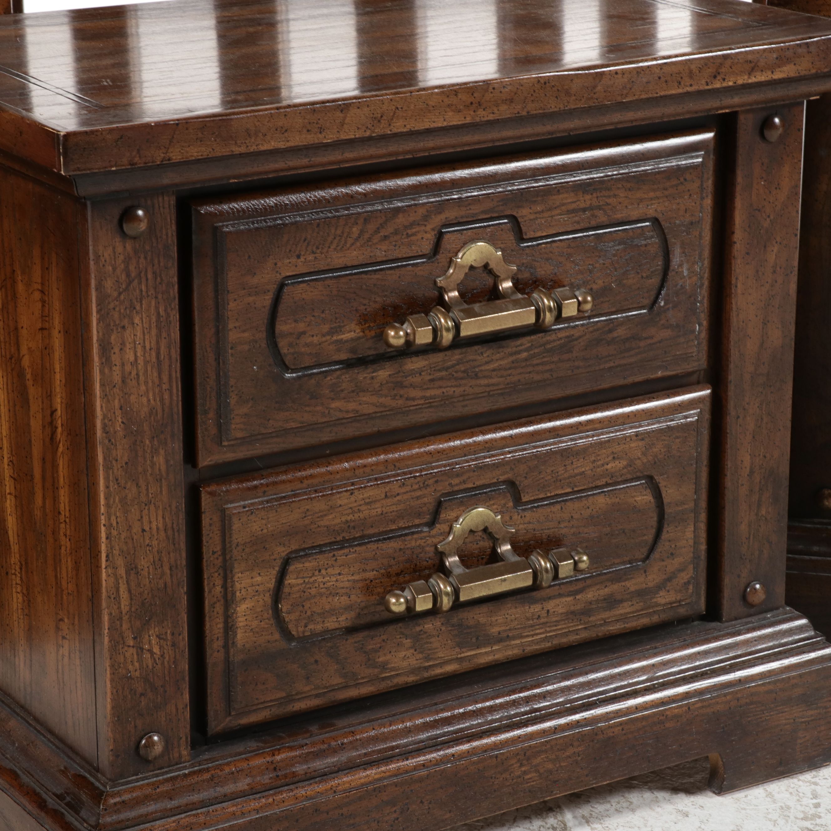 American of Martinsville Brutalist Style Bedroom Suite, Late 20th C.
