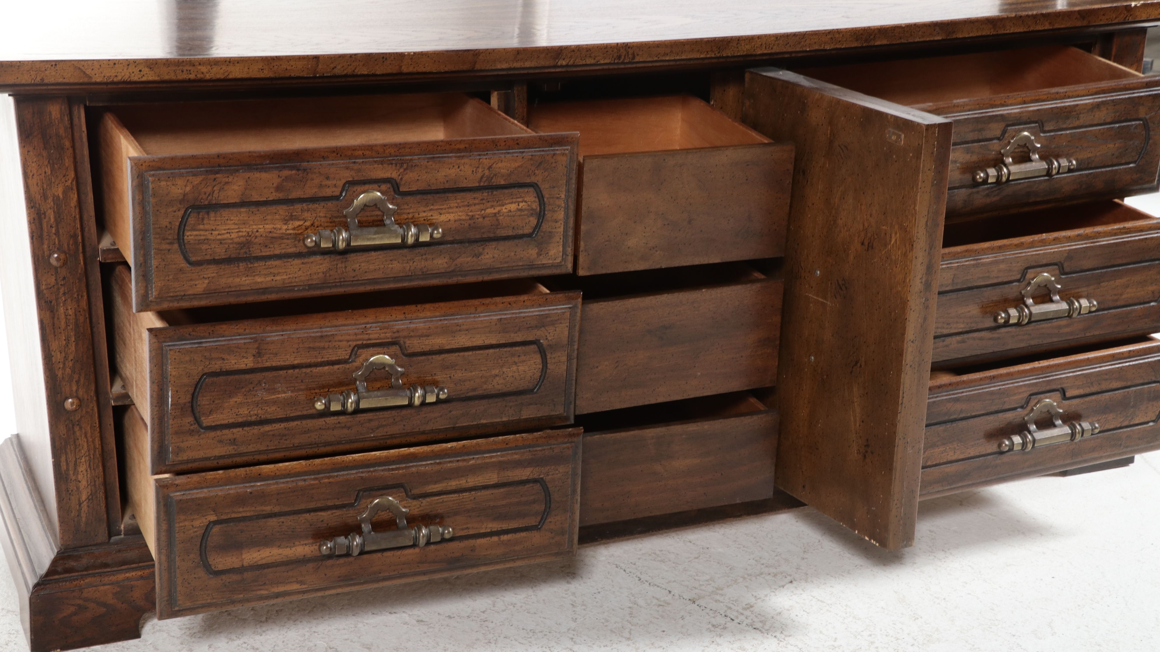 American of Martinsville Brutalist Style Bedroom Suite, Late 20th C.