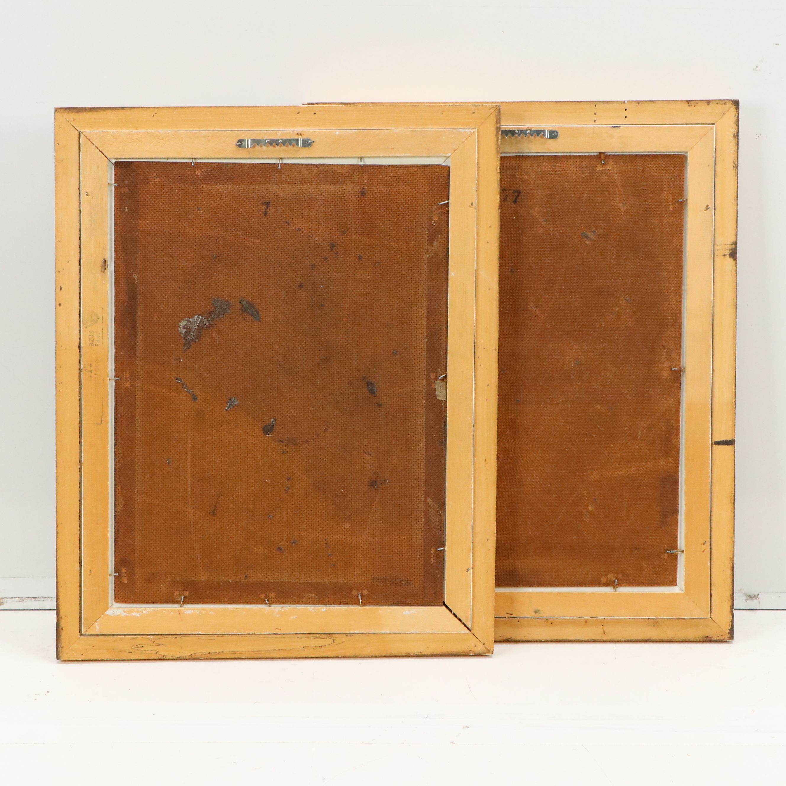 Gris Oil Paintings on Tobacco Leaves of Colorful Birds, Mid to Late 20th Century