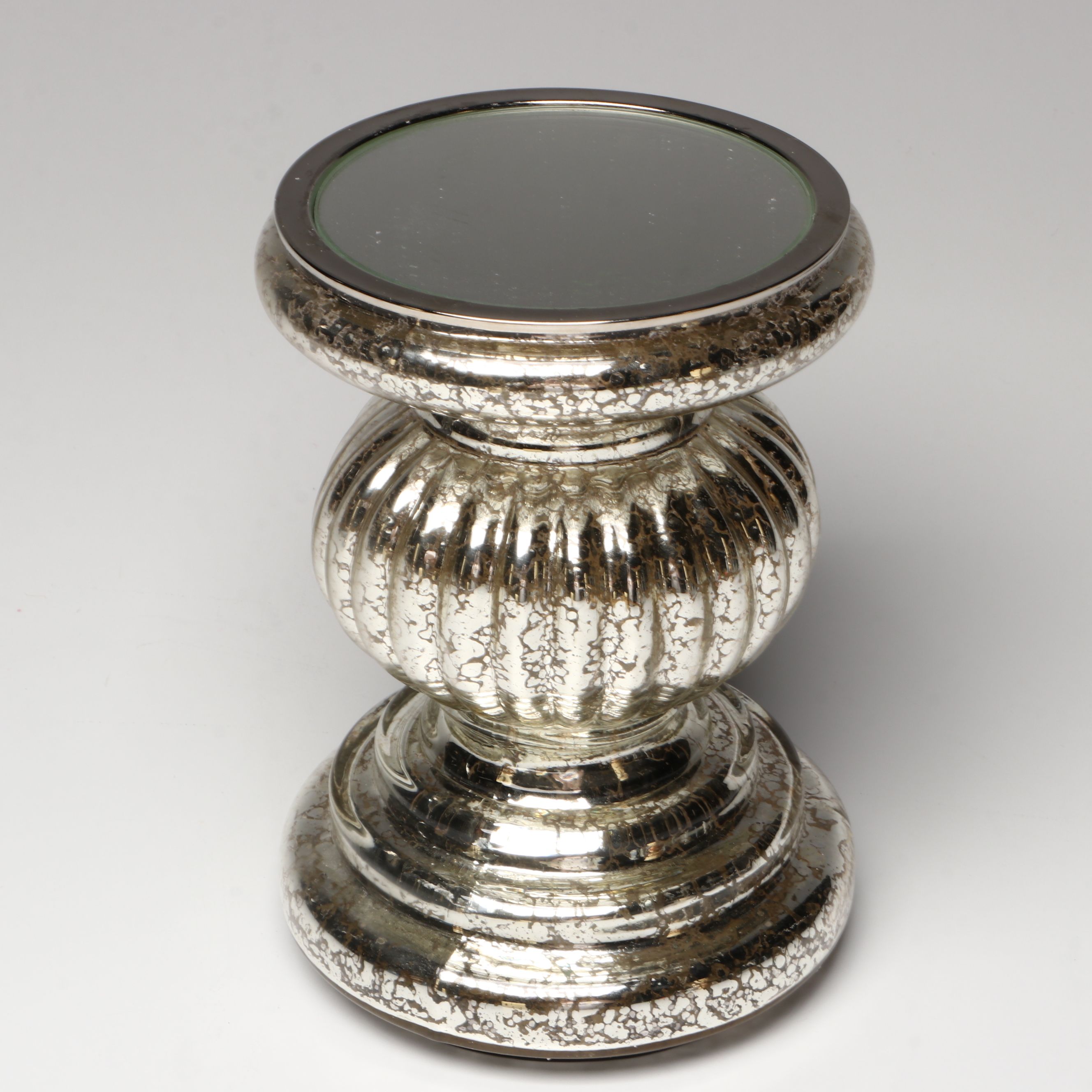 Luminara Glittered Snowflake Candles with Other Mercury Glass Candle Holders