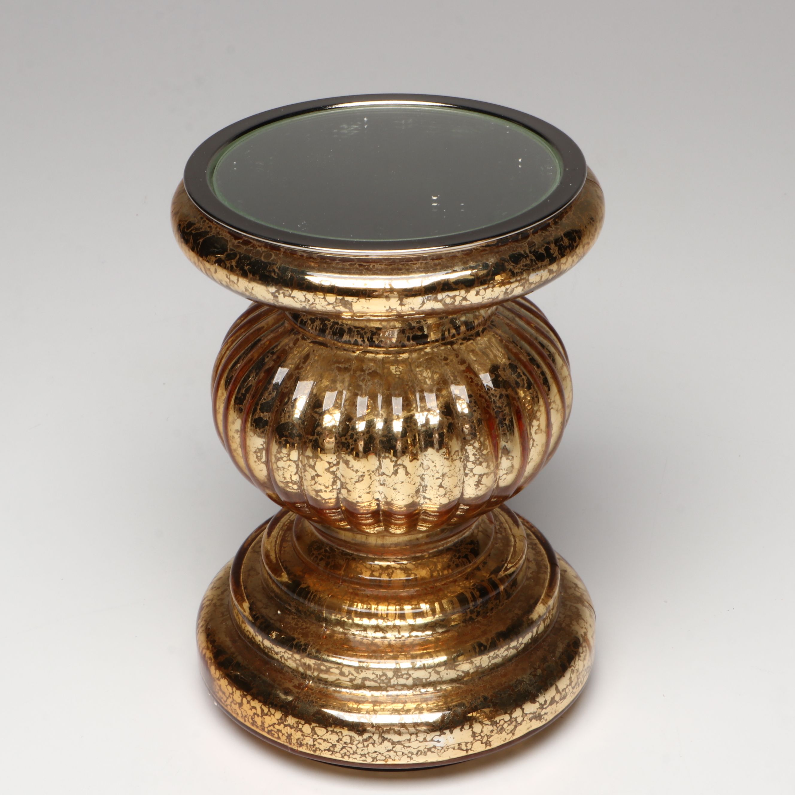 Luminara Glittered Snowflake Candles with Other Mercury Glass Candle Holders