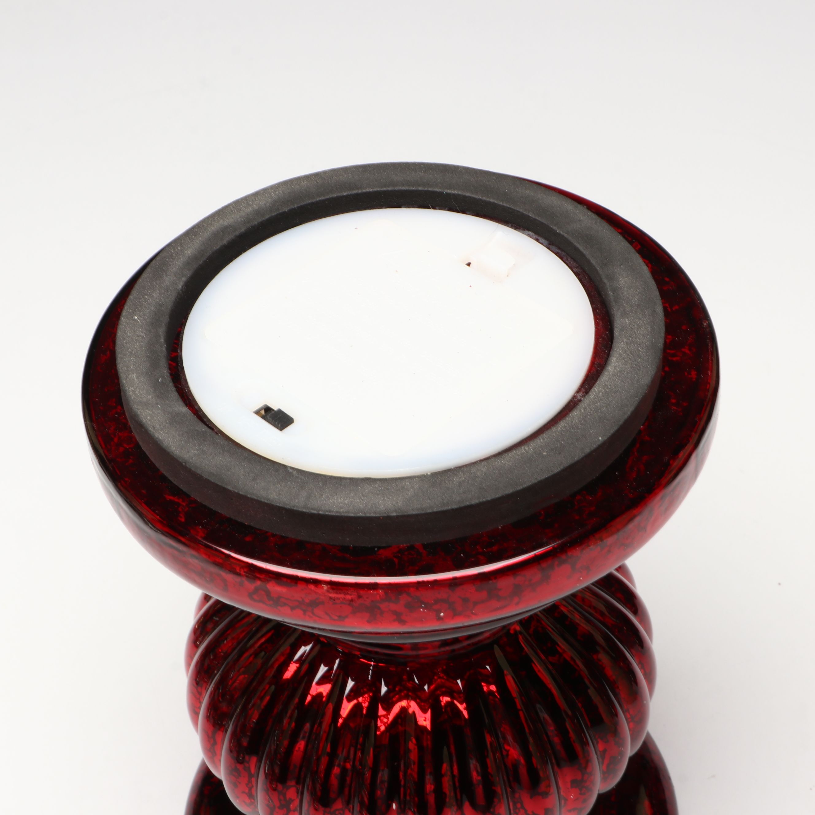 Luminara Glittered Snowflake Candles with Other Mercury Glass Candle Holders