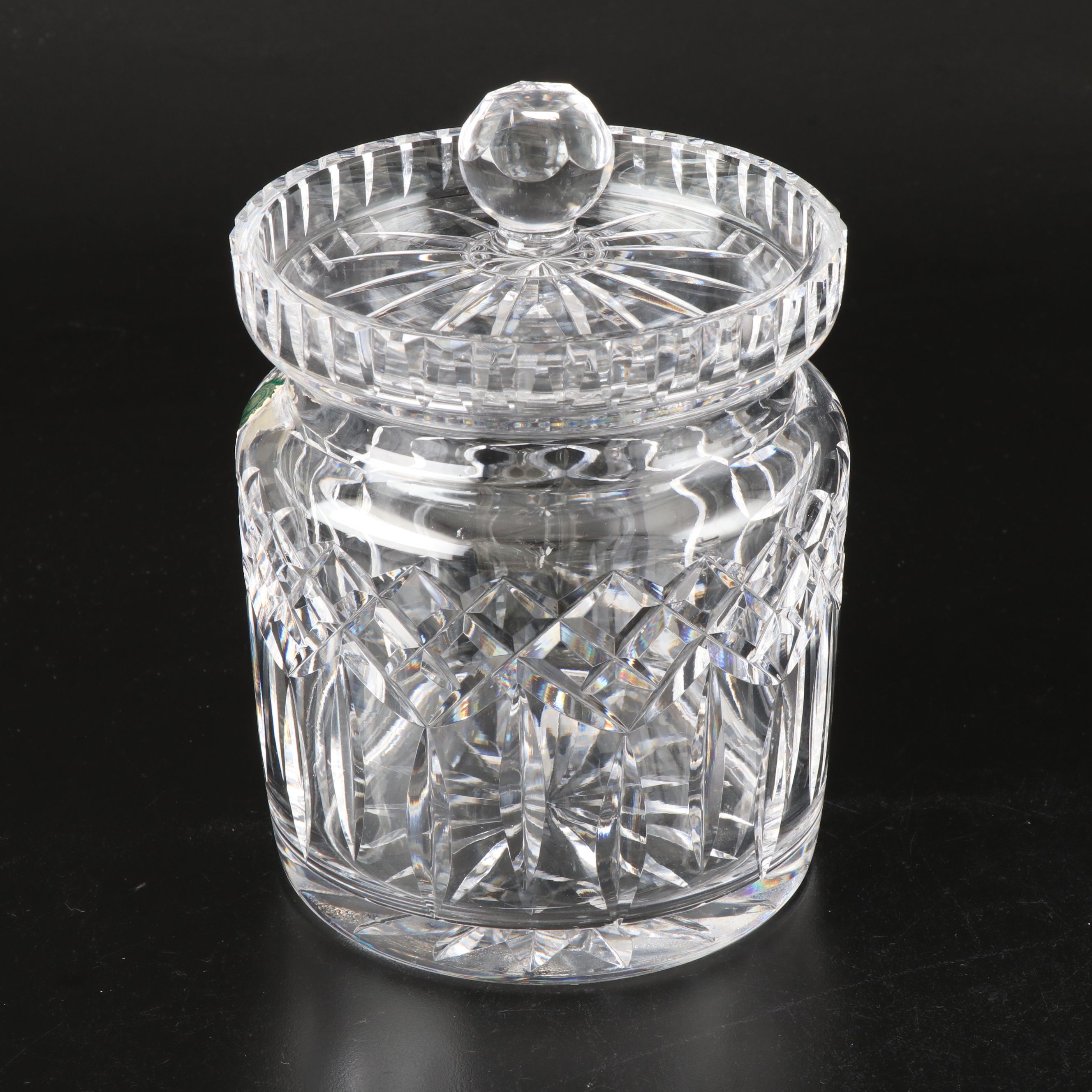 Waterford Crystal "Lismore" Biscuit Jar and Jam/Jelly Jar