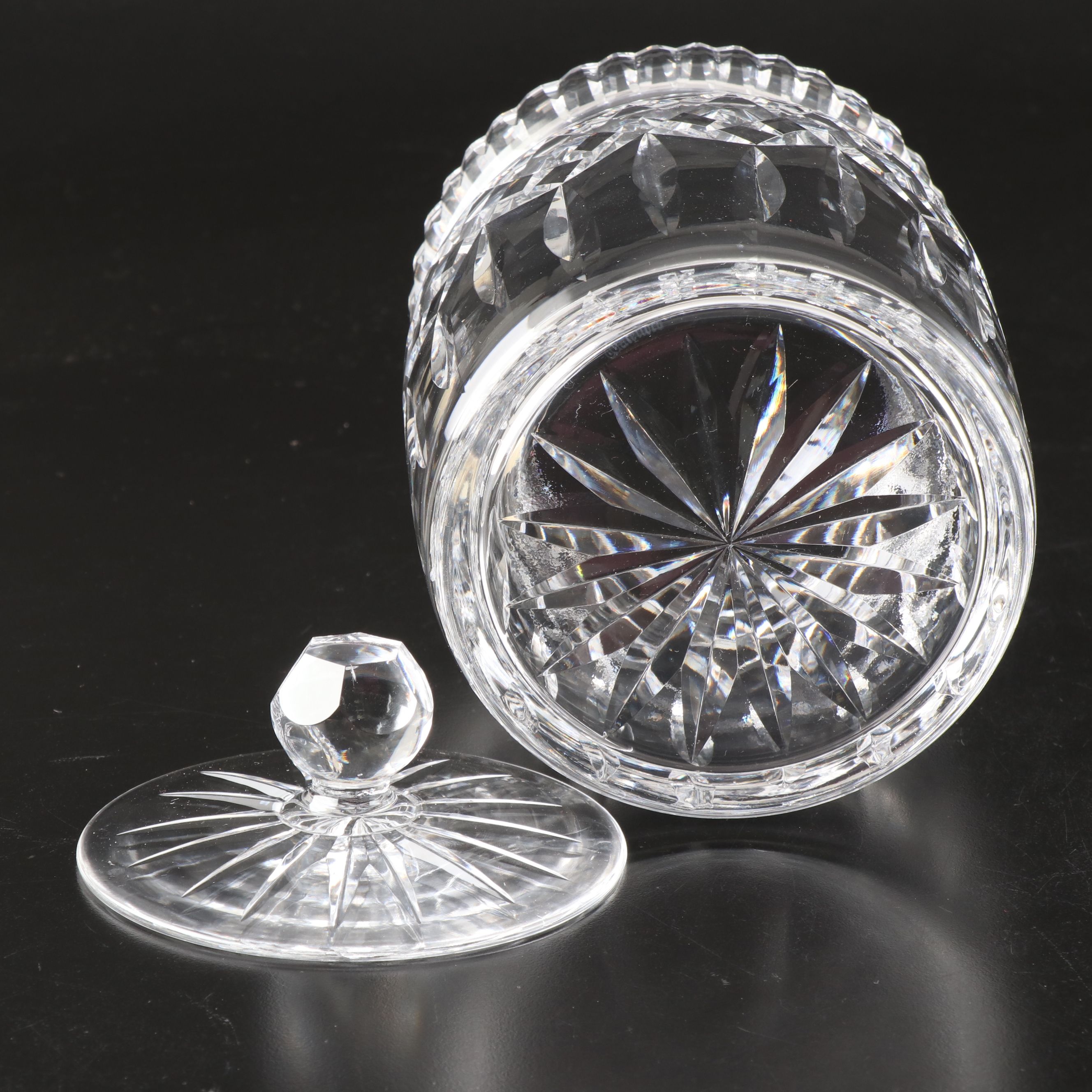 Waterford Crystal "Lismore" Biscuit Jar and Jam/Jelly Jar