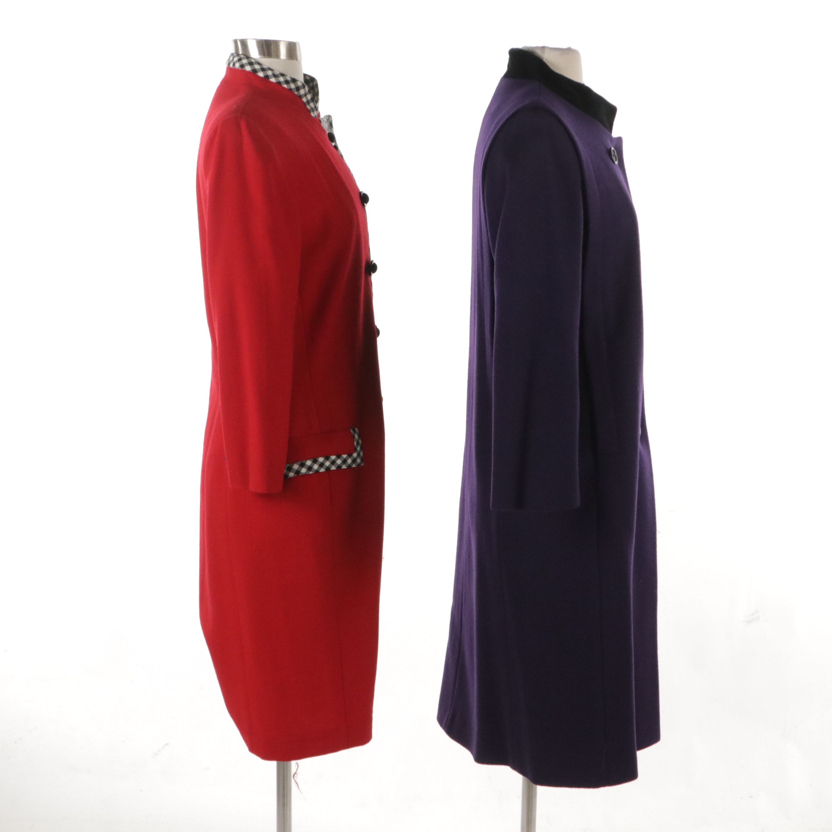 Chetta B Wool Dress and J.G. Hook Double-Breasted Coat