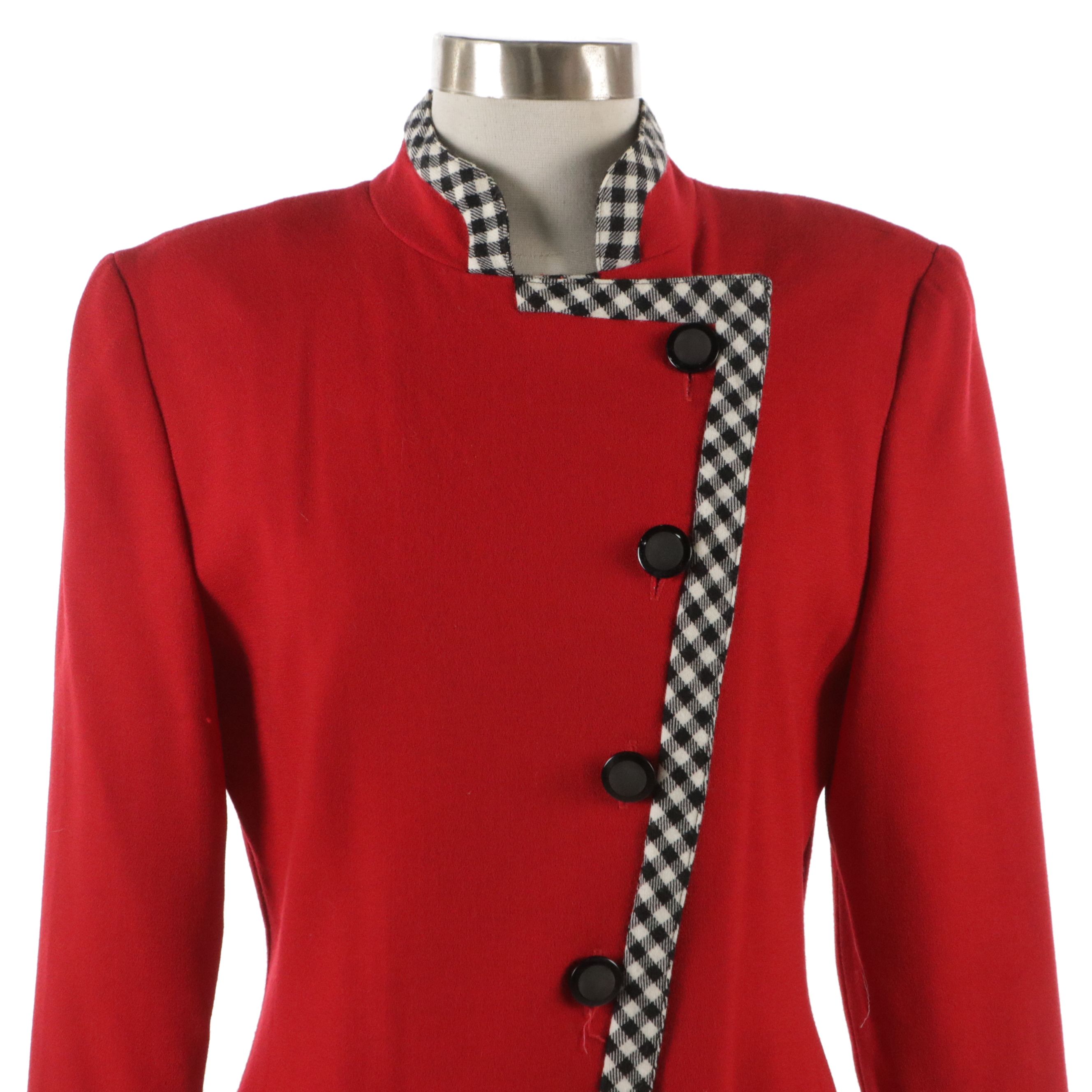 Chetta B Wool Dress and J.G. Hook Double-Breasted Coat