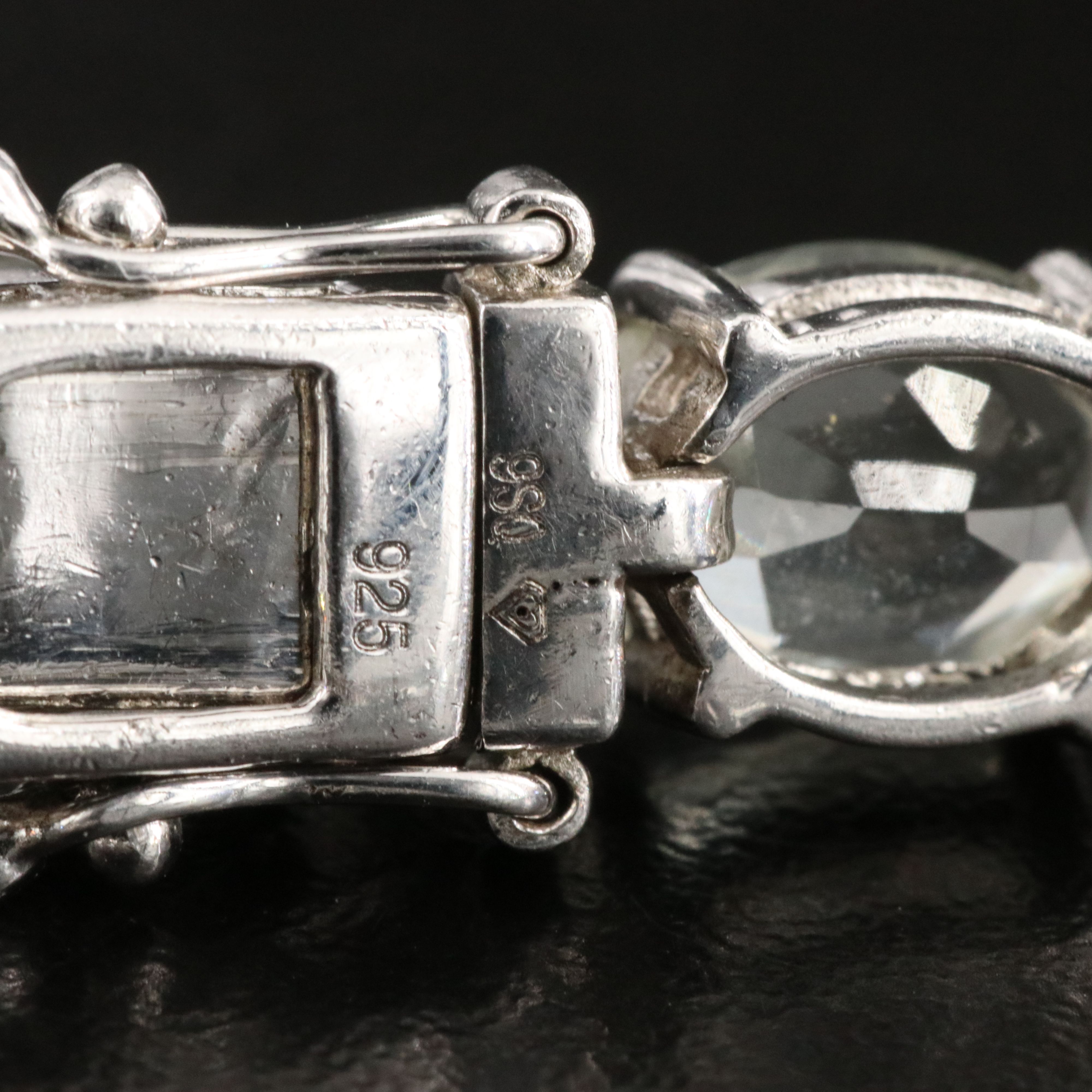 Sterling Prasiolite Line Bracelet