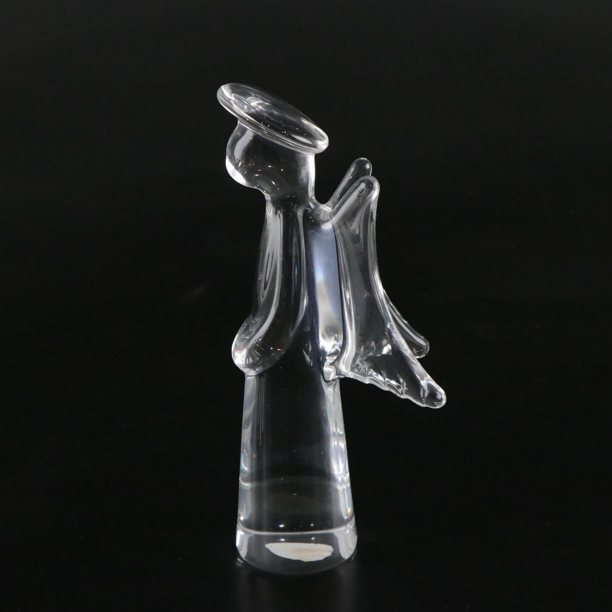 Angel Motif Crystal Figurine and Metal Candlestick Holders with Bells