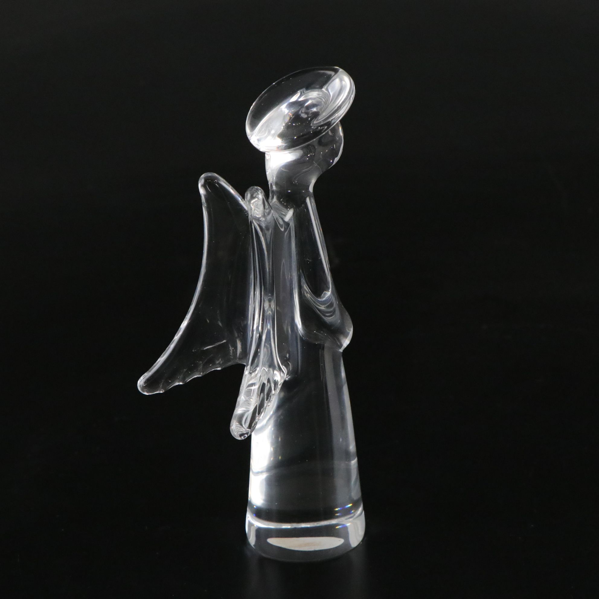 Angel Motif Crystal Figurine and Metal Candlestick Holders with Bells