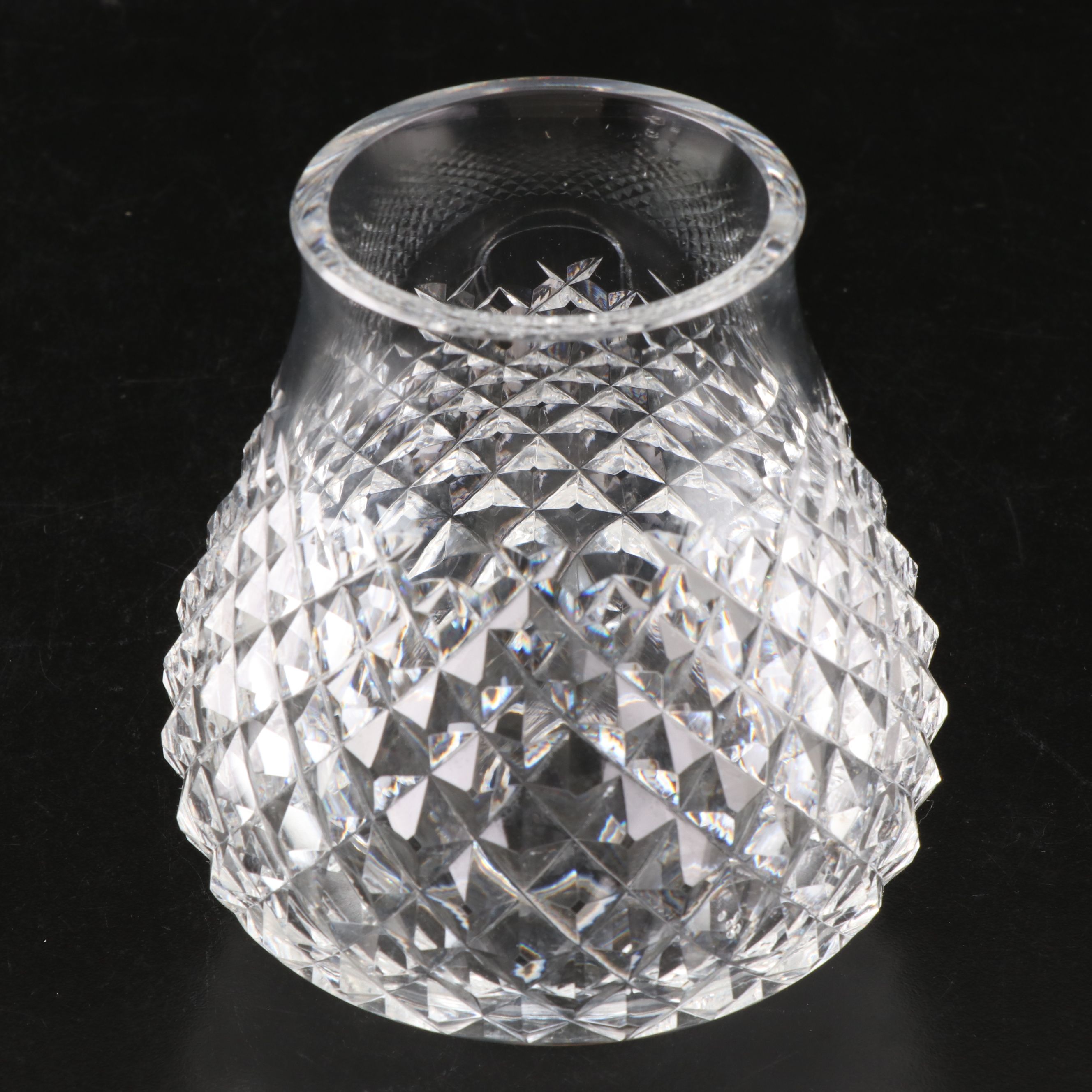 Waterford Crystal "Alana" Hurricane Lamp with Obelisk Paperweight