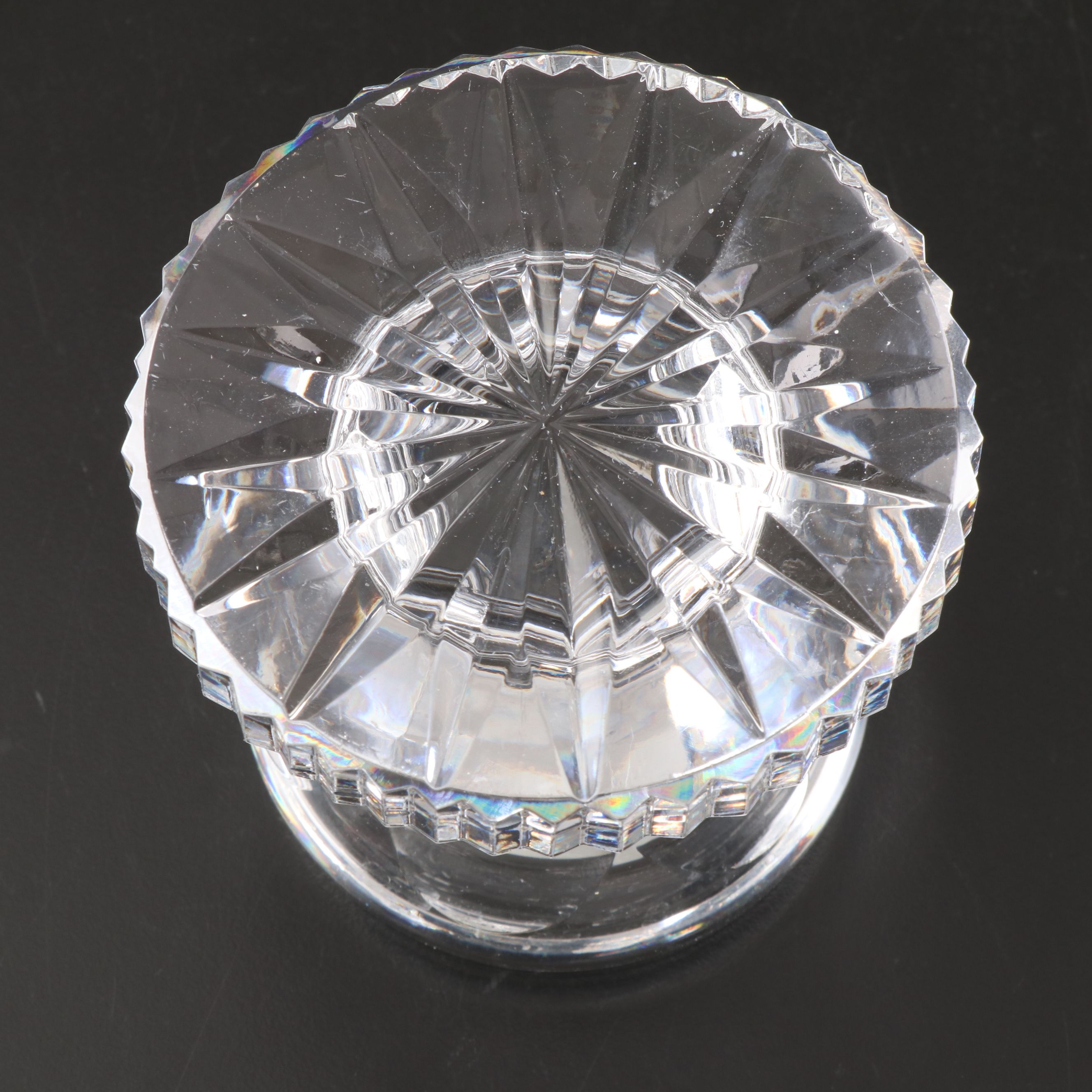Waterford Crystal "Alana" Hurricane Lamp with Obelisk Paperweight