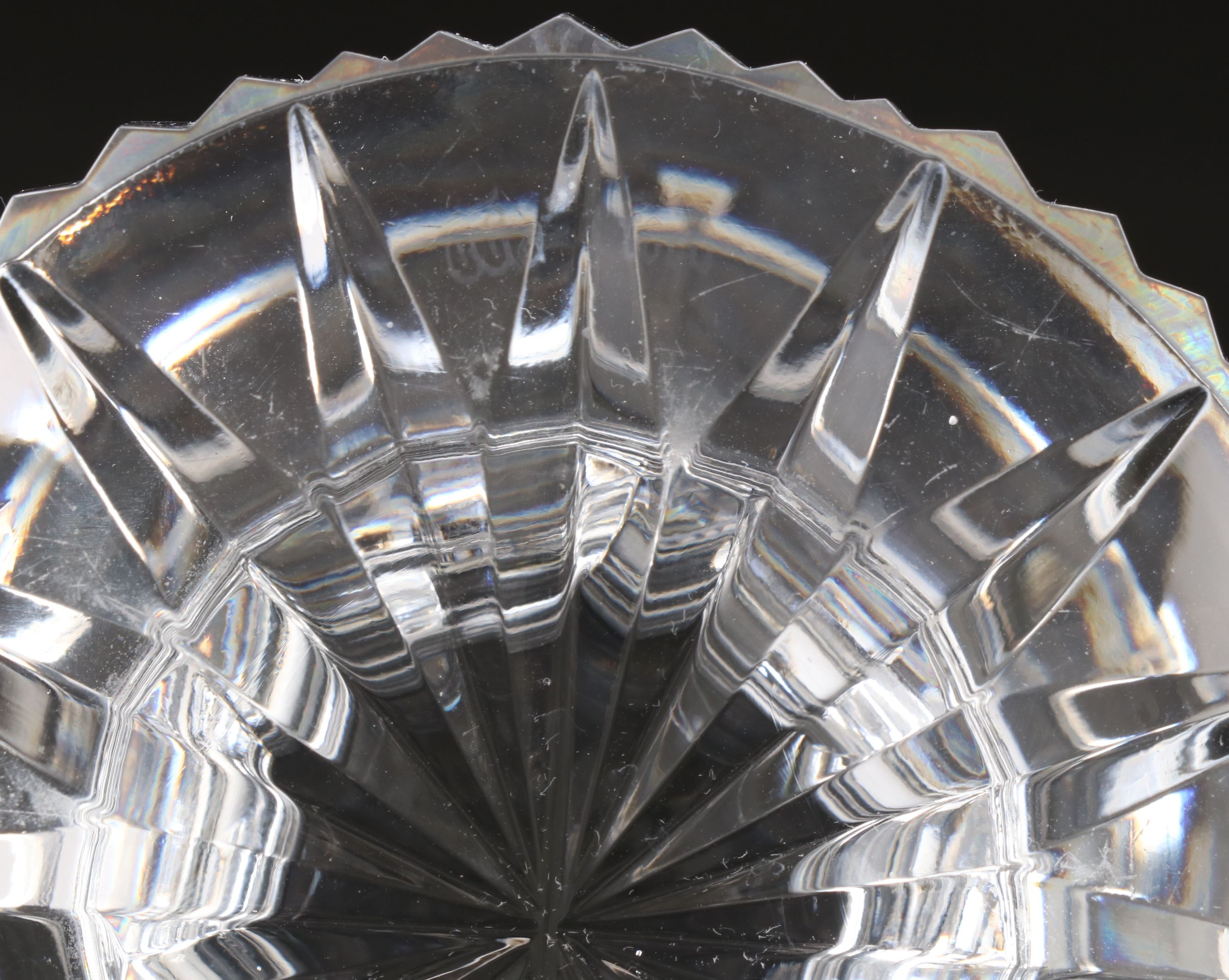 Waterford Crystal "Alana" Hurricane Lamp with Obelisk Paperweight