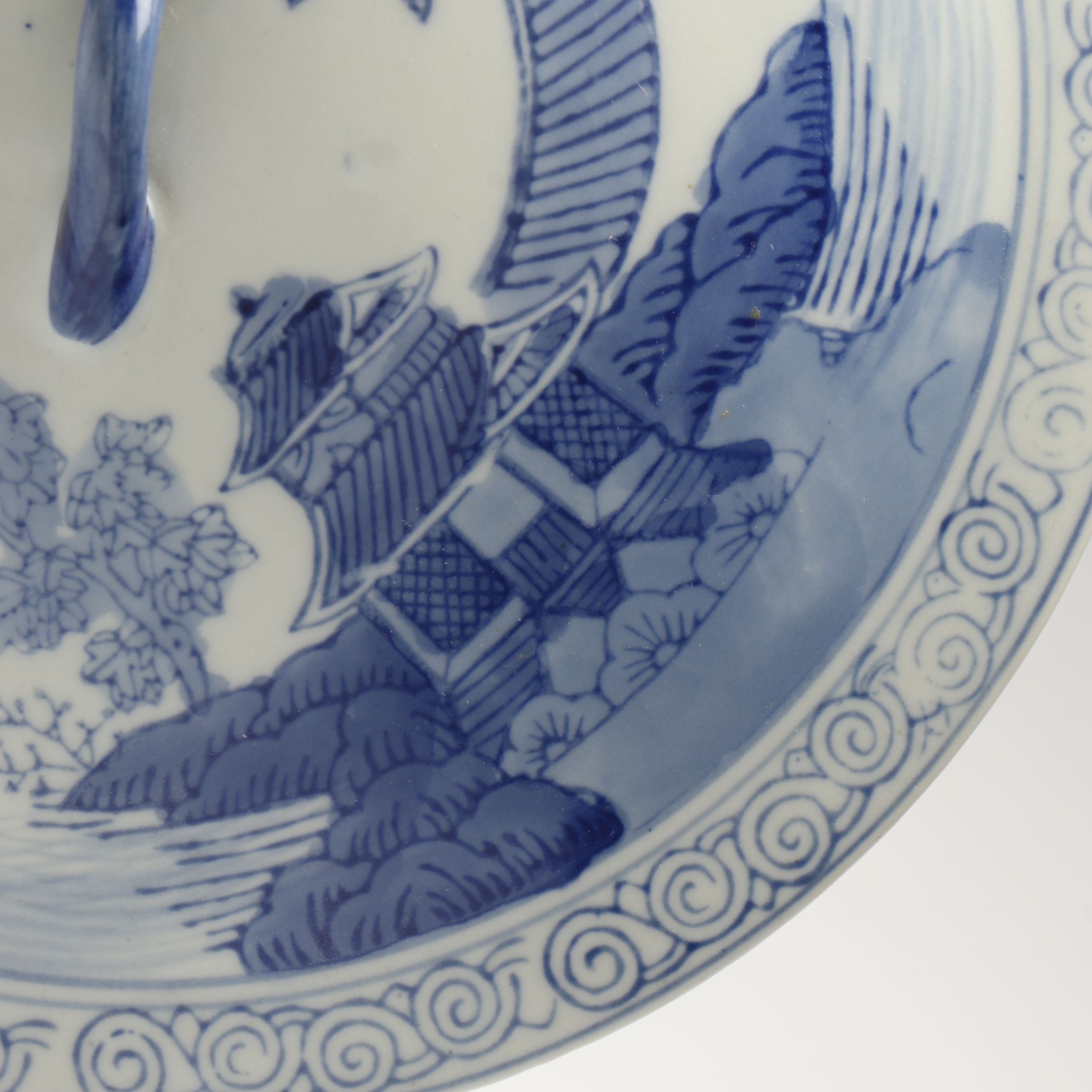 Chinese Blue and White Porcelain Covered Bowl and Pitcher