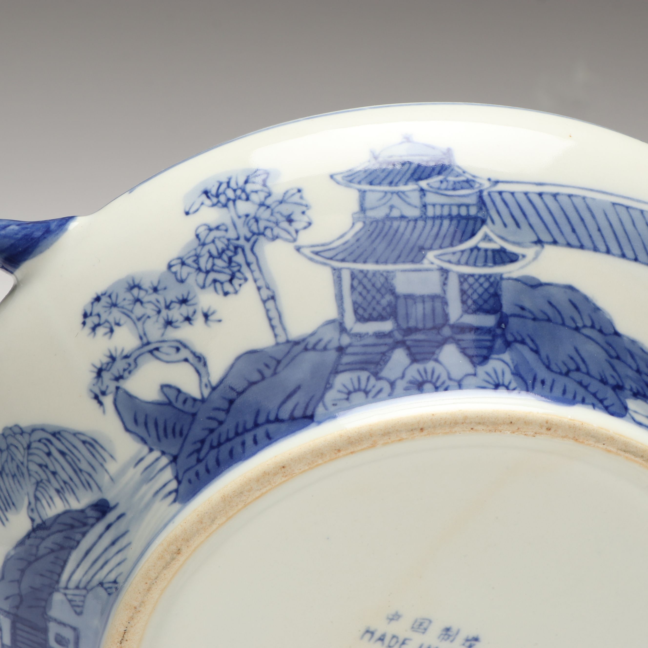 Chinese Blue and White Porcelain Covered Bowl and Pitcher