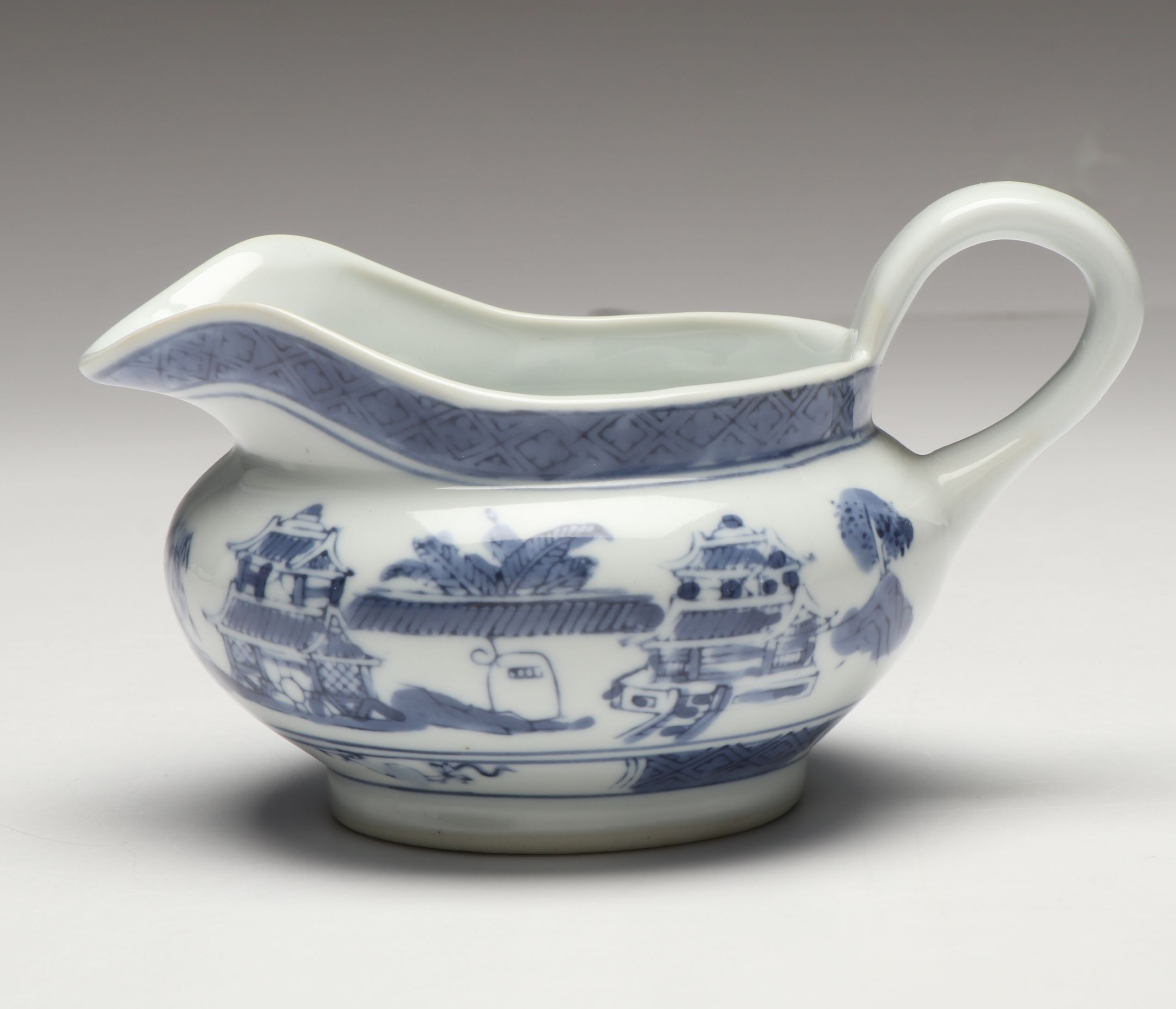 Chinese Blue and White Porcelain Covered Bowl and Pitcher