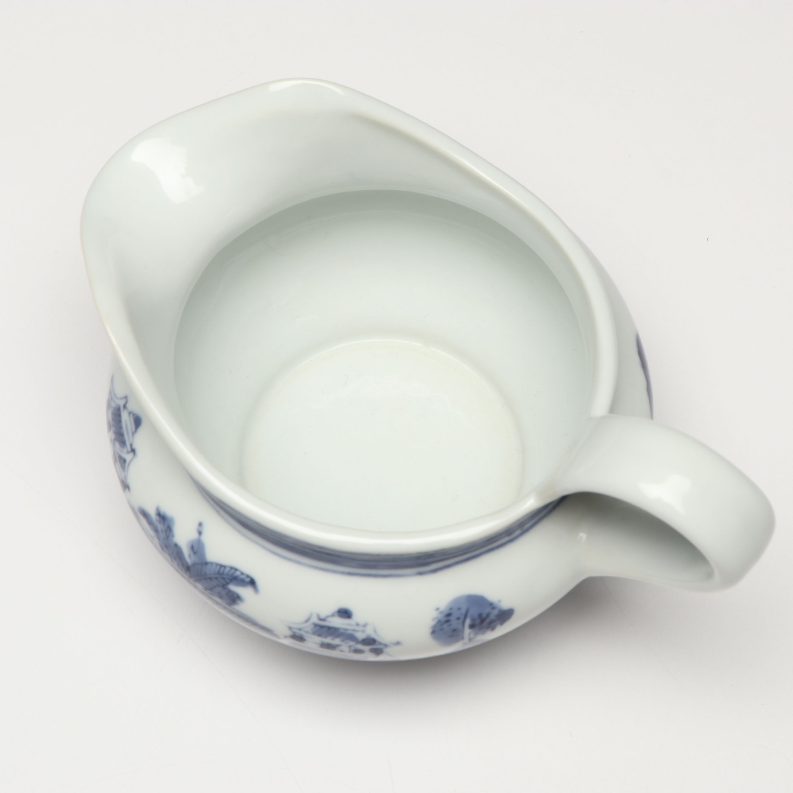 Chinese Blue and White Porcelain Covered Bowl and Pitcher