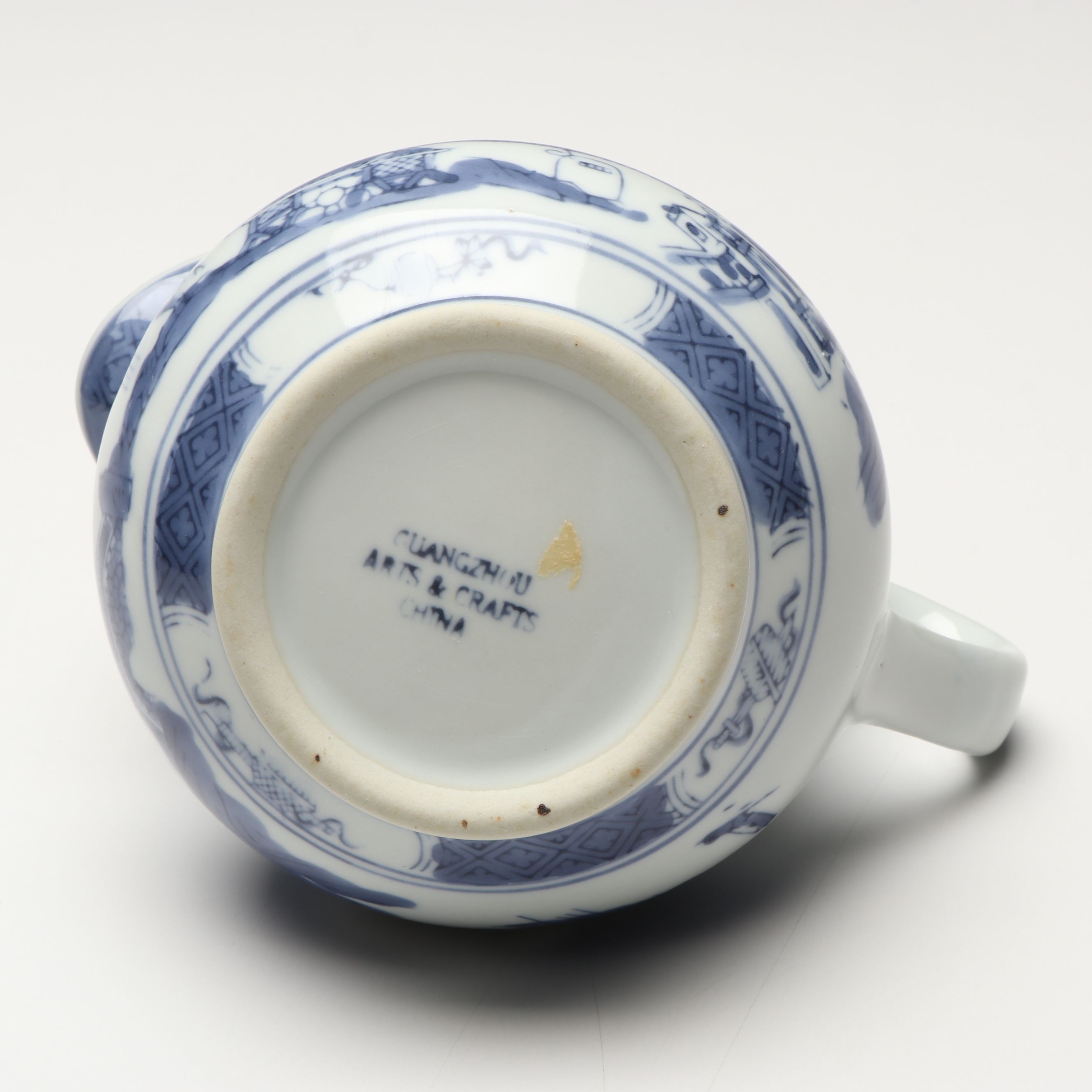 Chinese Blue and White Porcelain Covered Bowl and Pitcher