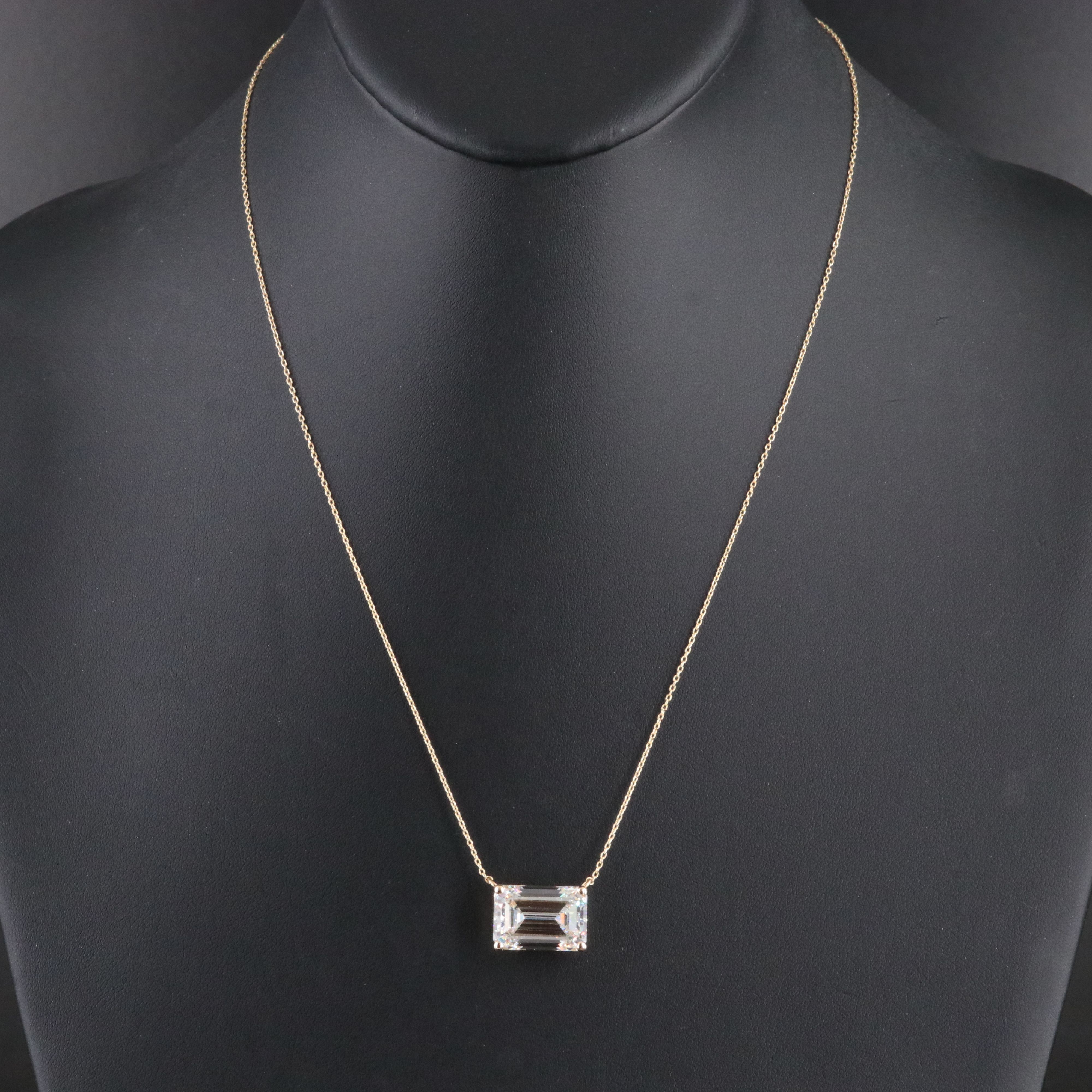 14K 10.20 CT Lab Grown Diamond Solitaire Necklace with IGI Report