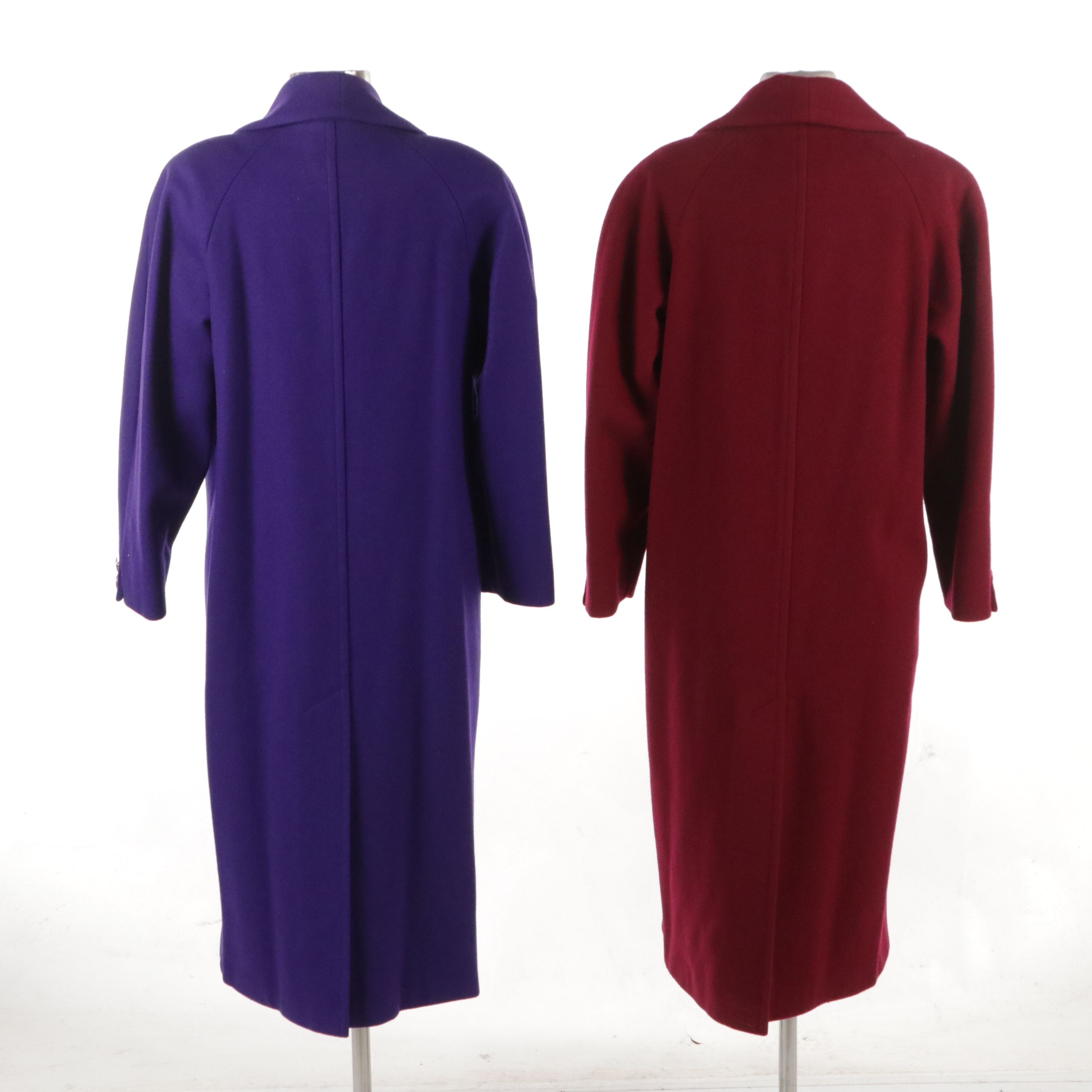 Petites by Lorovi Vintage Violet & Magenta Wool Double-Breasted Coats