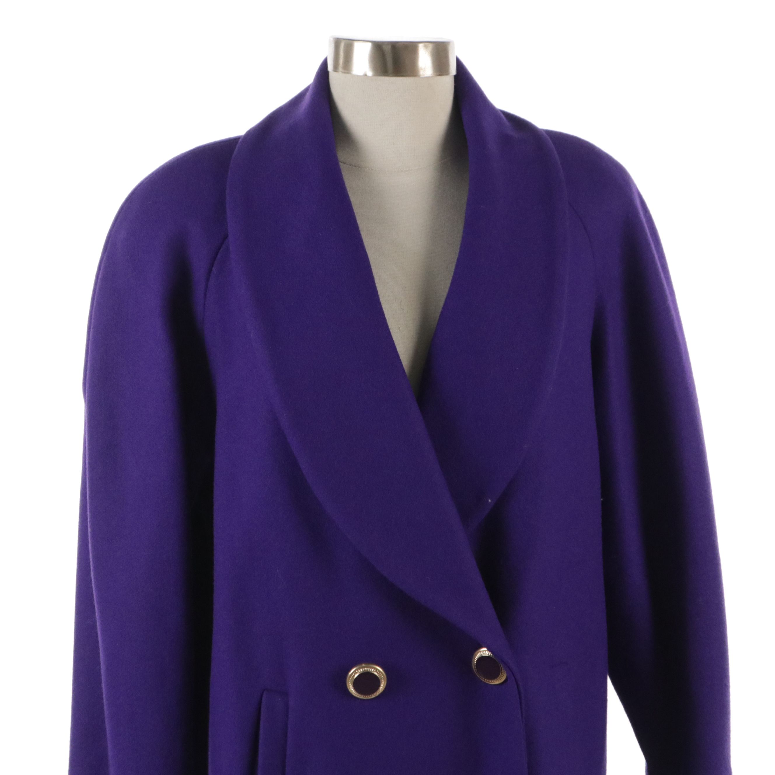 Petites by Lorovi Vintage Violet & Magenta Wool Double-Breasted Coats