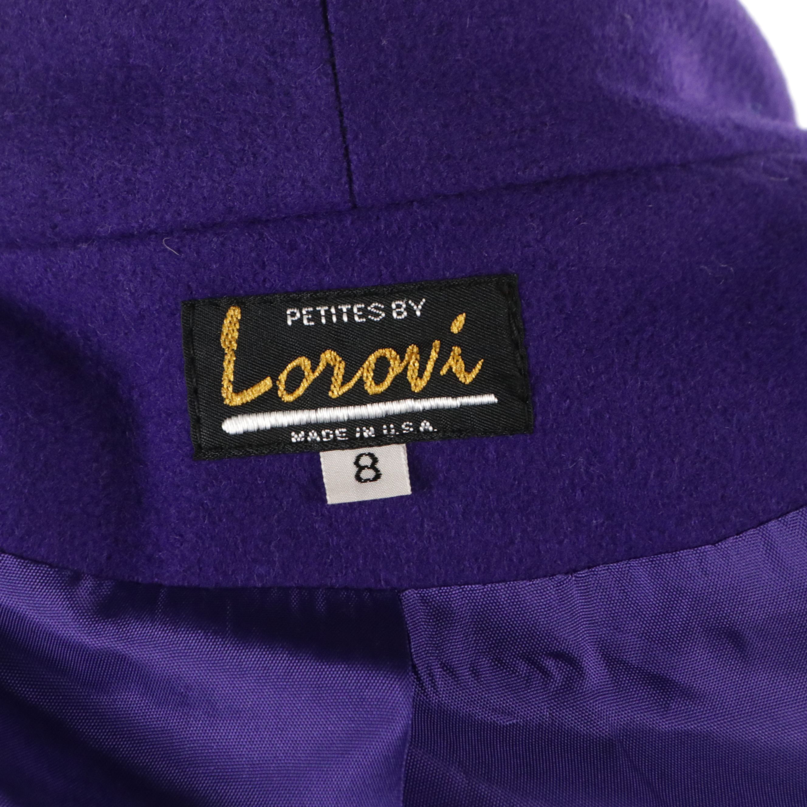 Petites by Lorovi Vintage Violet & Magenta Wool Double-Breasted Coats