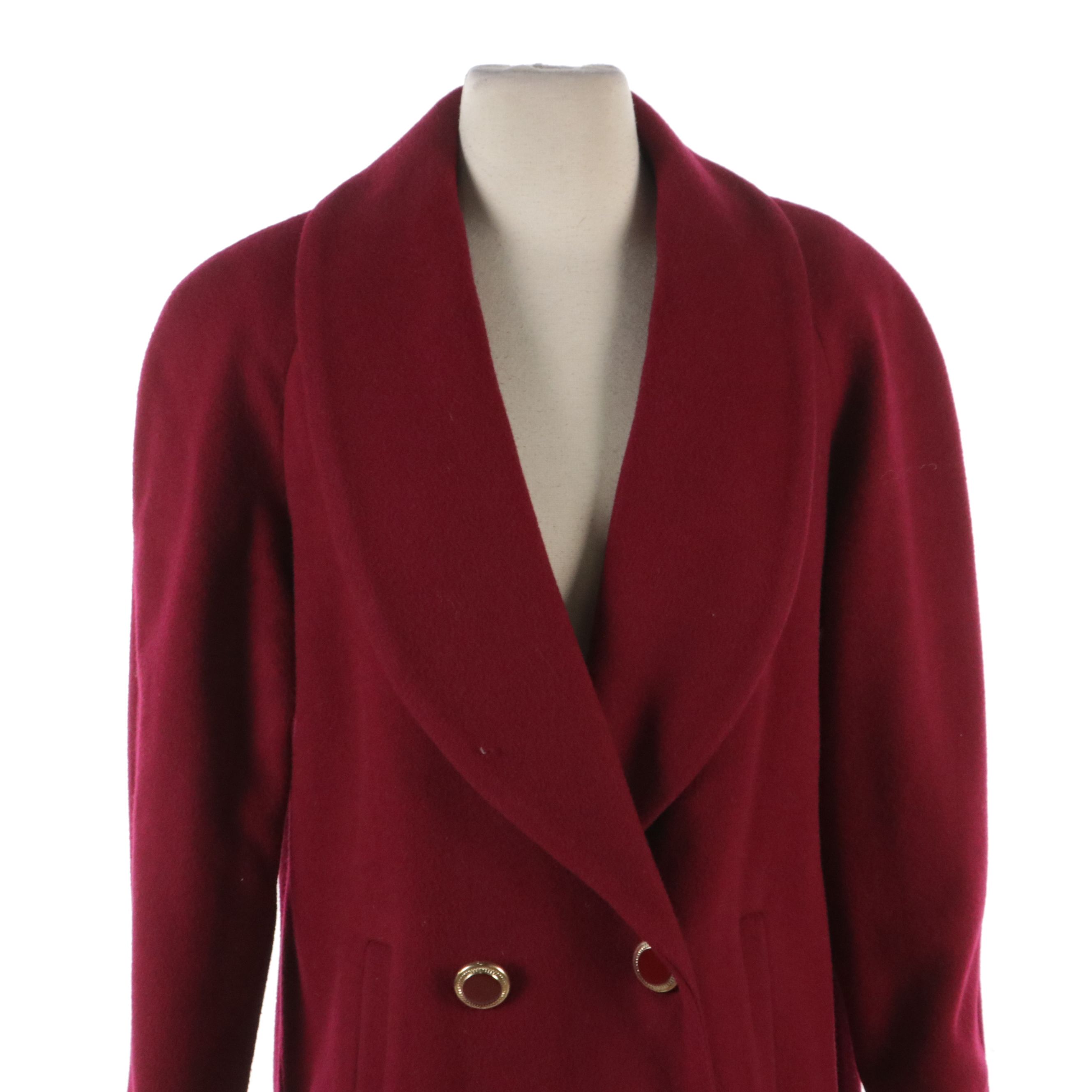 Petites by Lorovi Vintage Violet & Magenta Wool Double-Breasted Coats