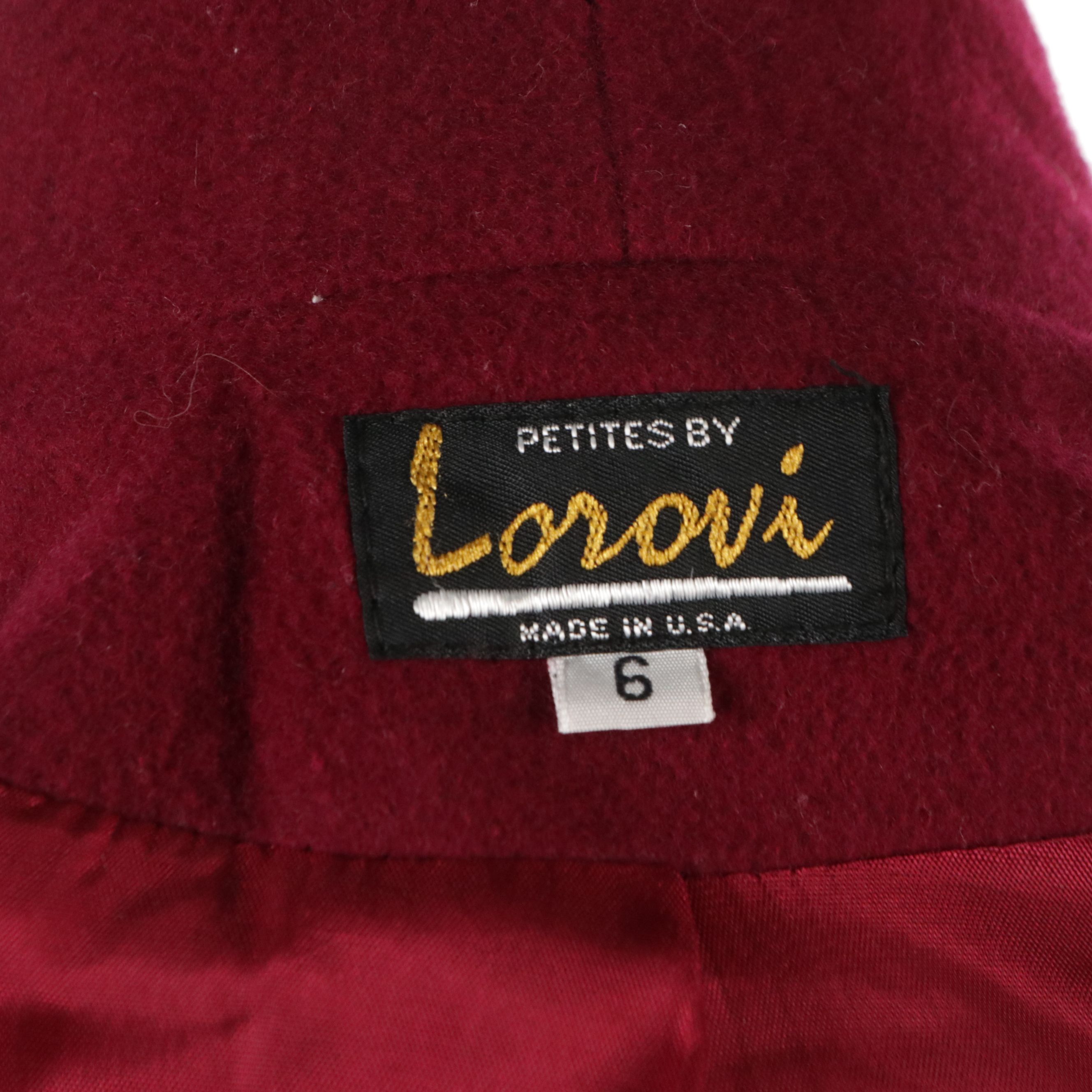 Petites by Lorovi Vintage Violet & Magenta Wool Double-Breasted Coats