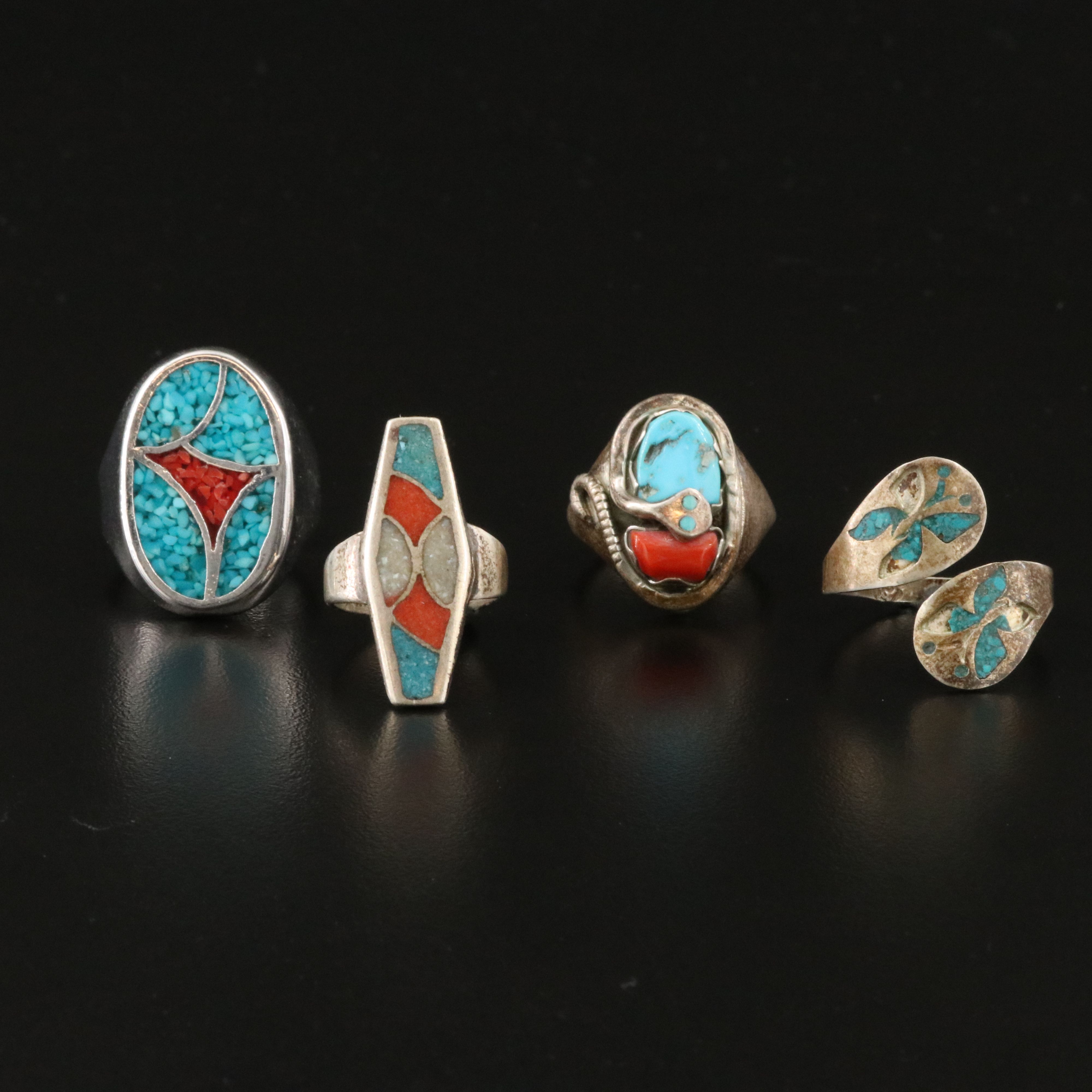 Effie Calavaza Zuni Snake Featured in Western and Mexican Rings