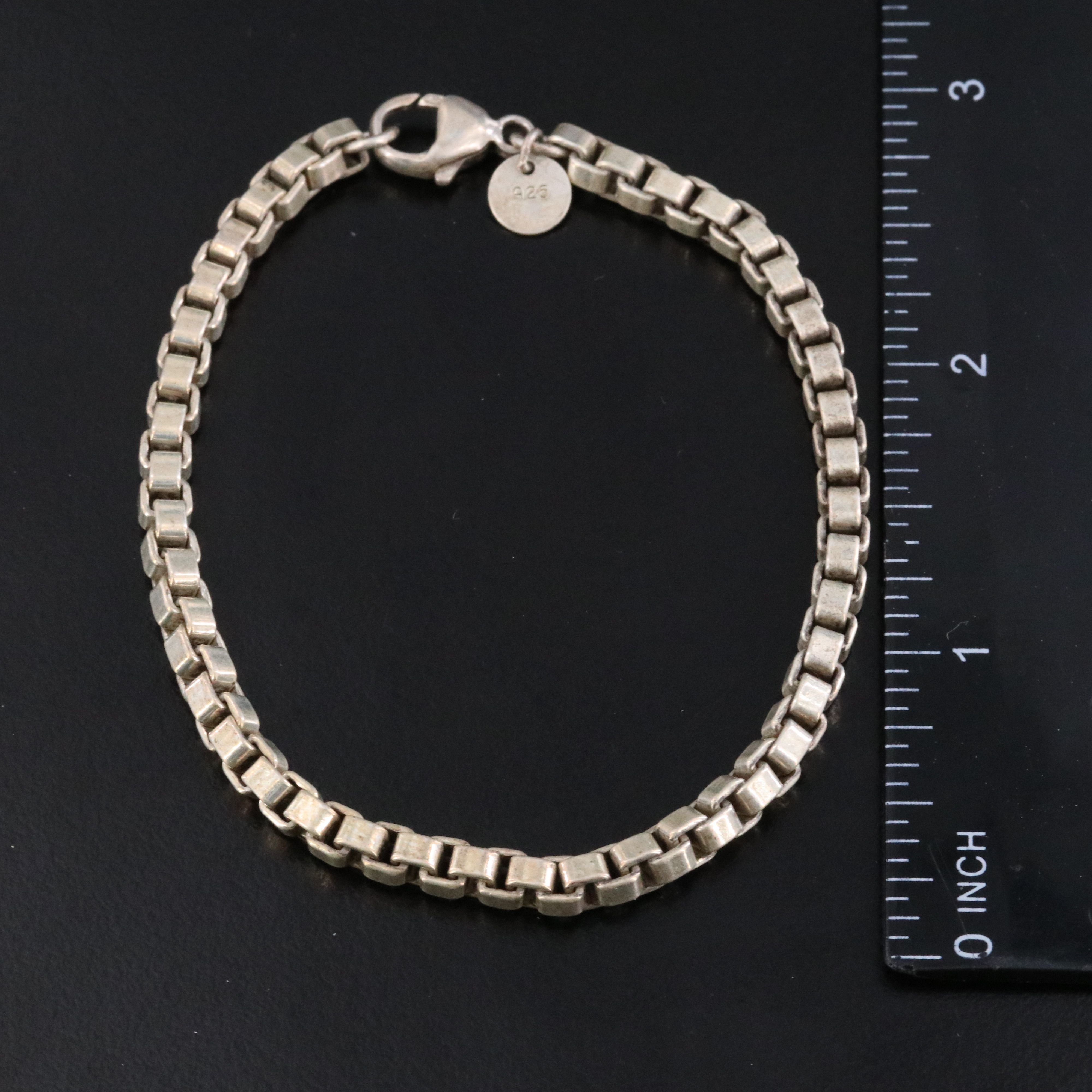 Tiffany & Co. Sterling Venetian Bracelet and Heart Tag Charm Bracelet