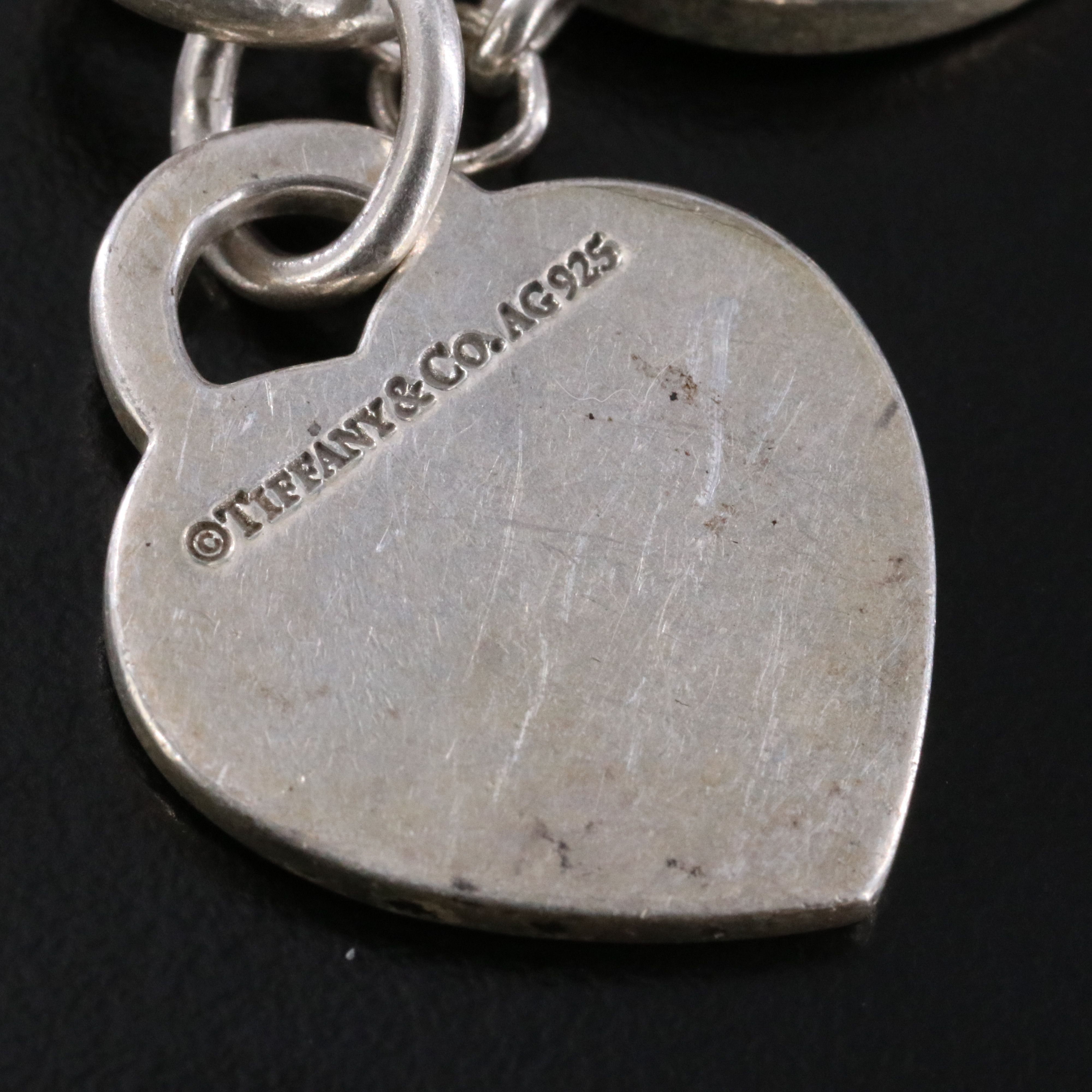 Tiffany & Co. Sterling Venetian Bracelet and Heart Tag Charm Bracelet