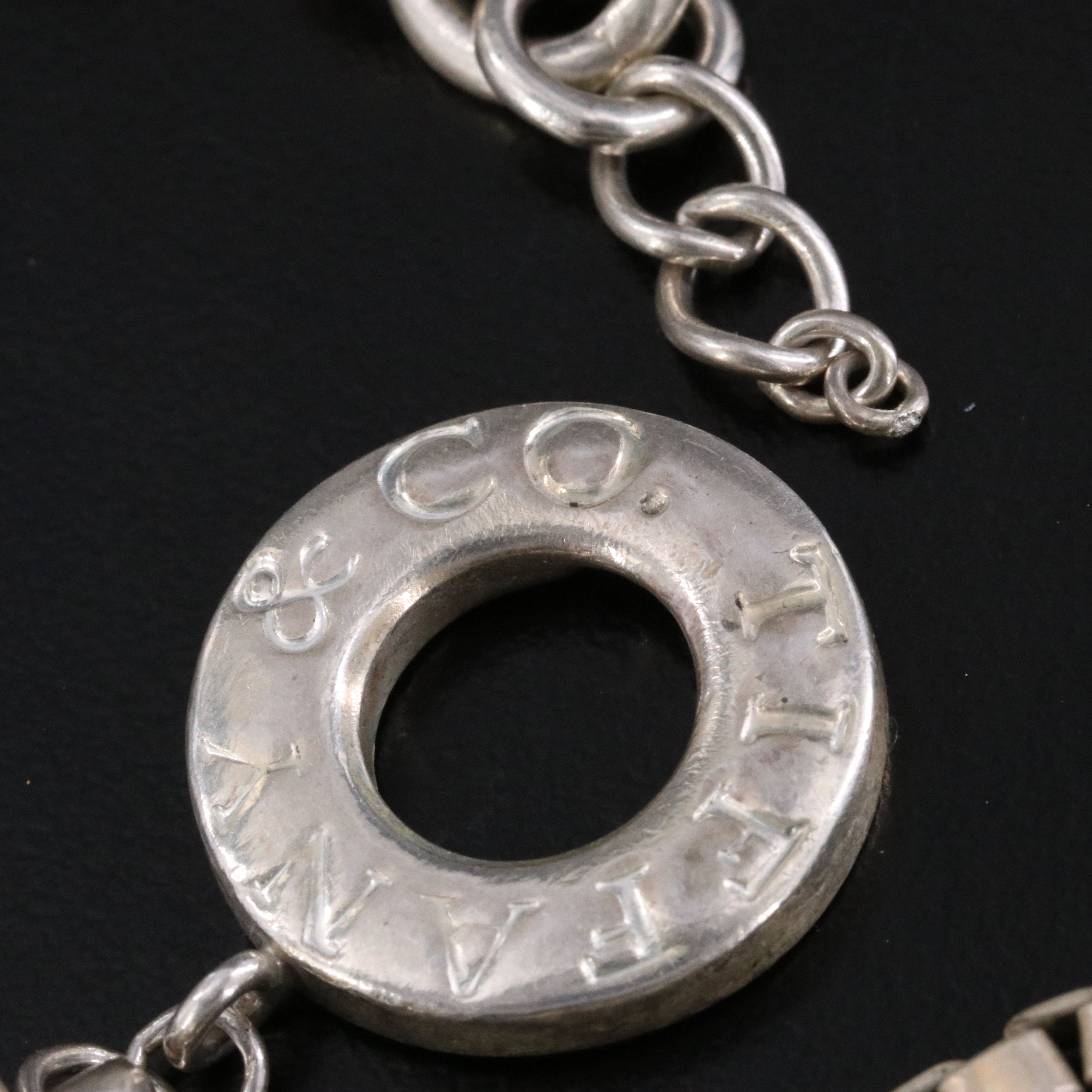 Tiffany & Co. Sterling Venetian Bracelet and Heart Tag Charm Bracelet